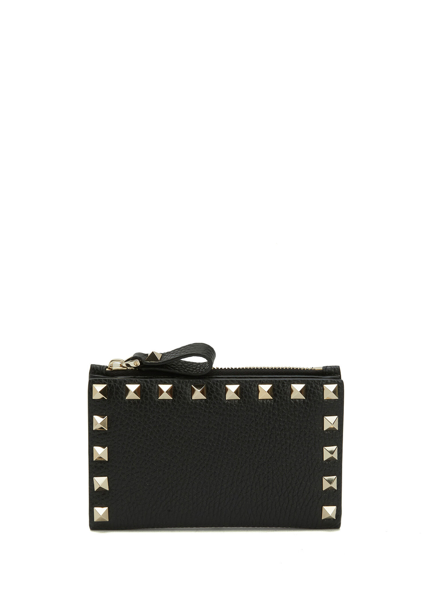Rockstud Siyah Kadın Deri Kartlık