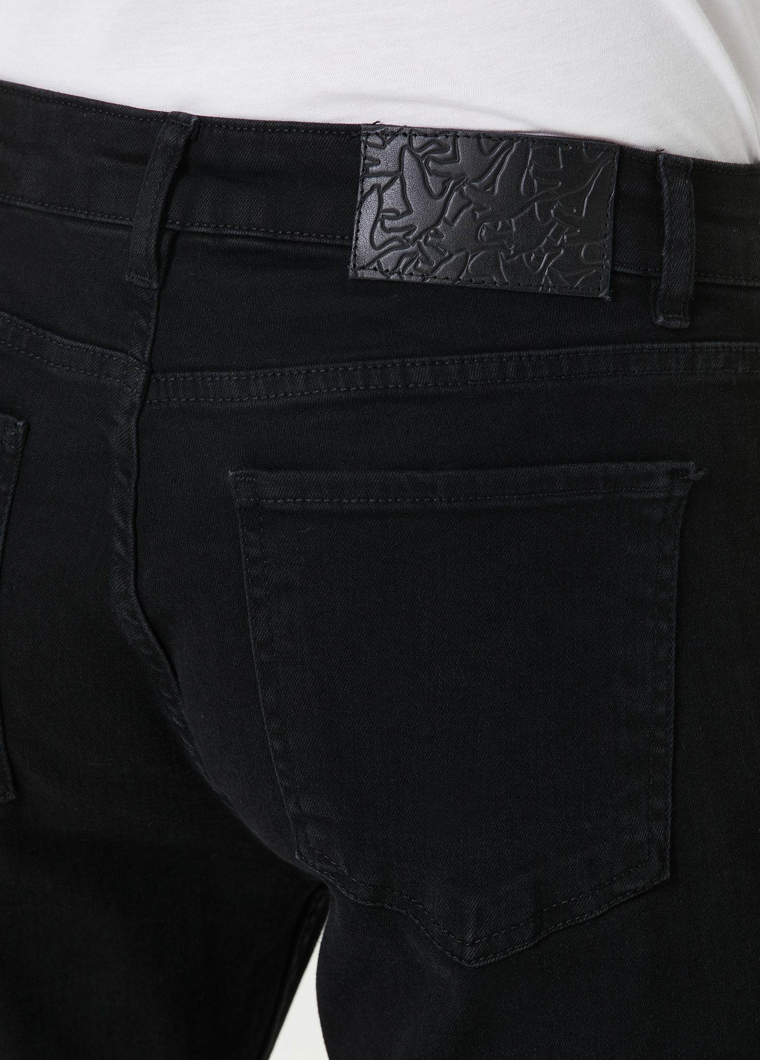 Slim Fit Siyah Jean Pantolon_4