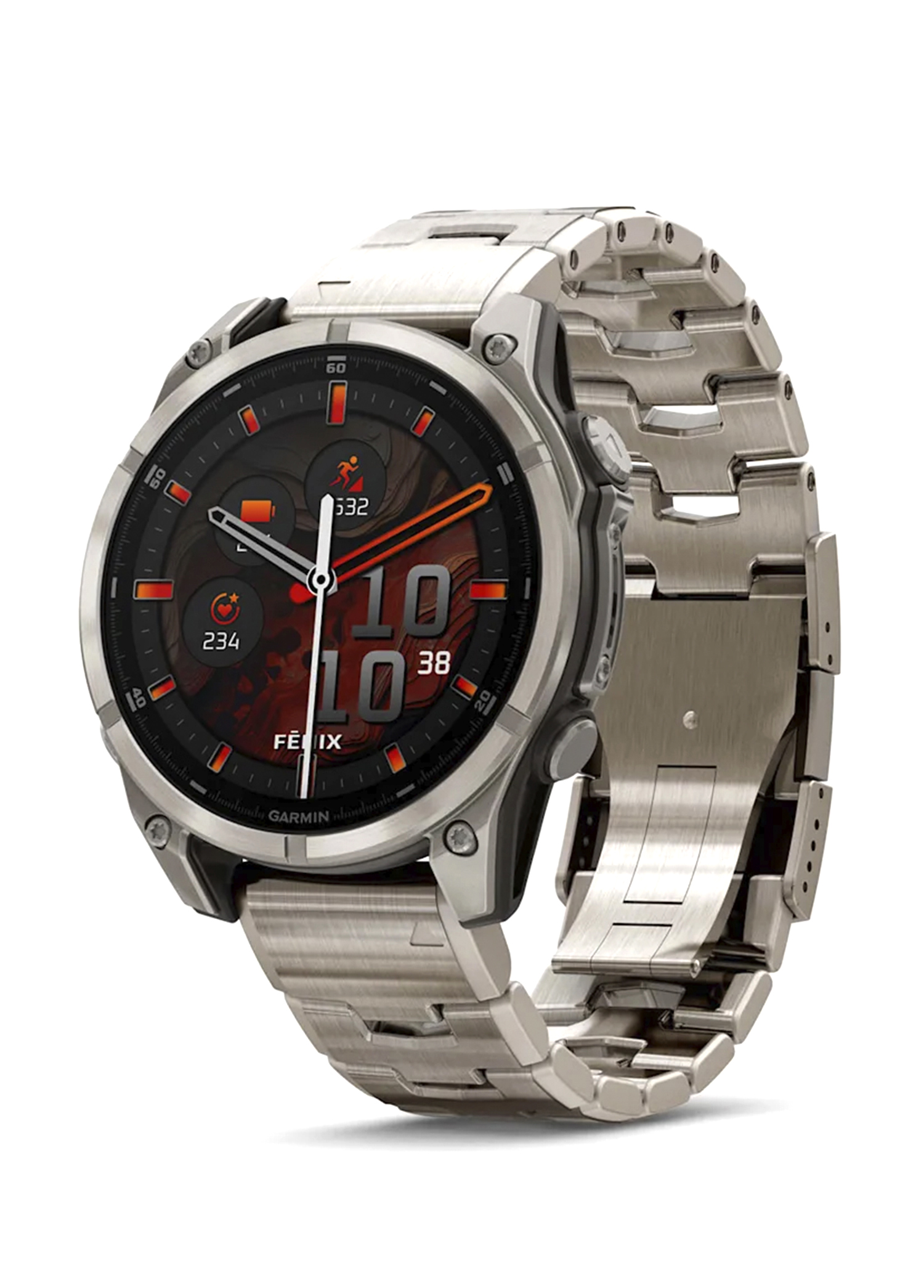 Fenix 8 Amoled Sapphire 47mm Gümüş Titanyum Kayışlı Akıllı Saat