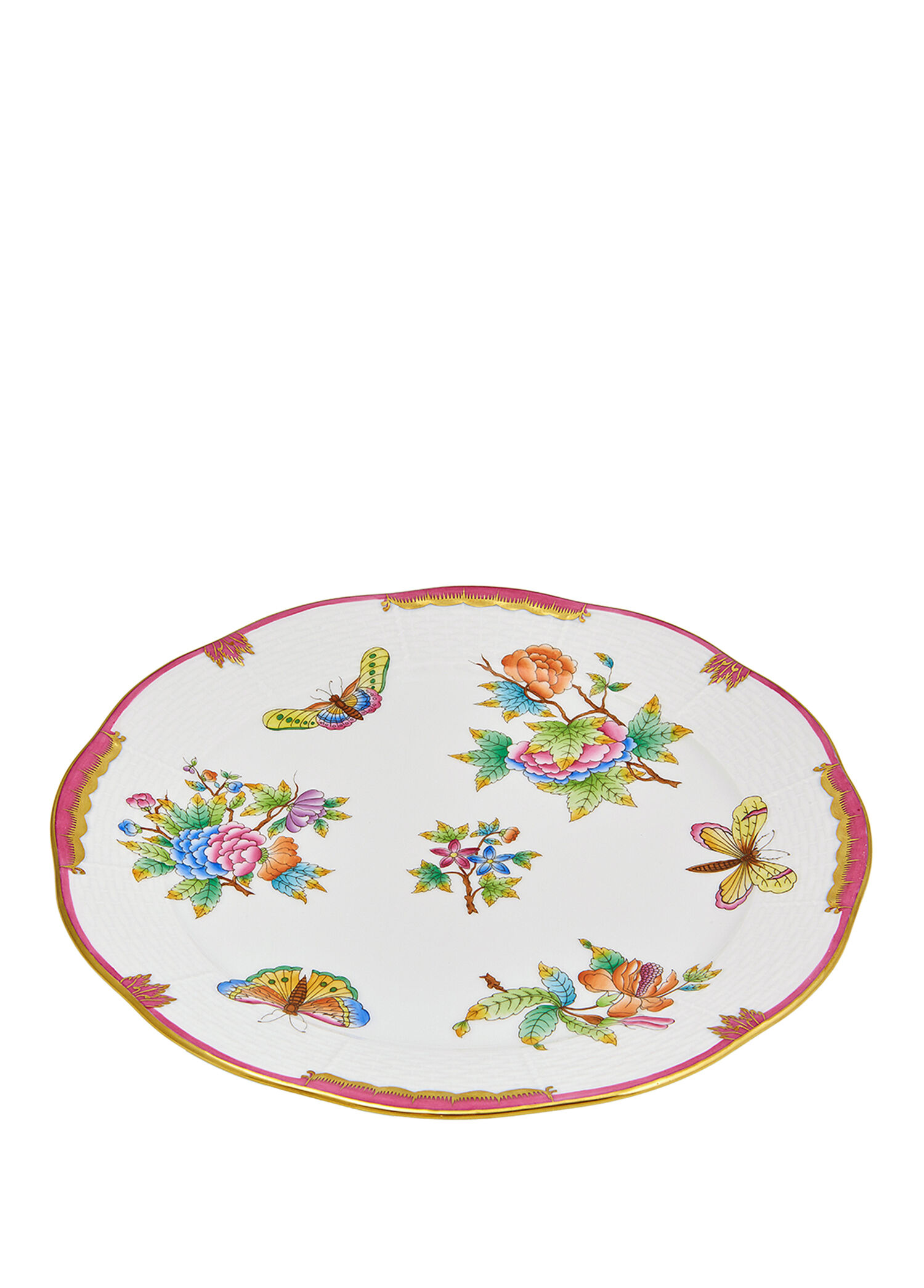 Victoria Desenli Porselen Yemek Tabağı 25.5 cm