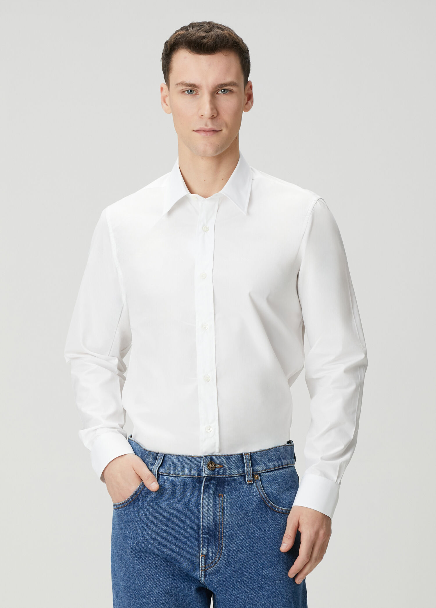 Slim Fit Beyaz Gömlek