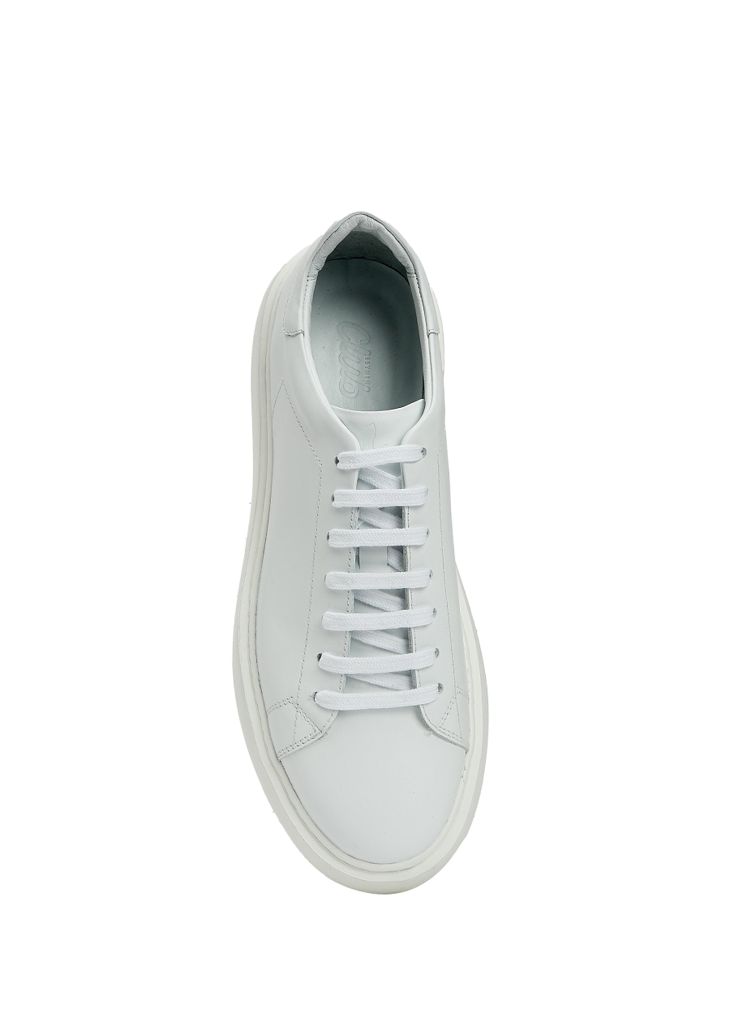 Beyaz Erkek Deri Sneaker_3