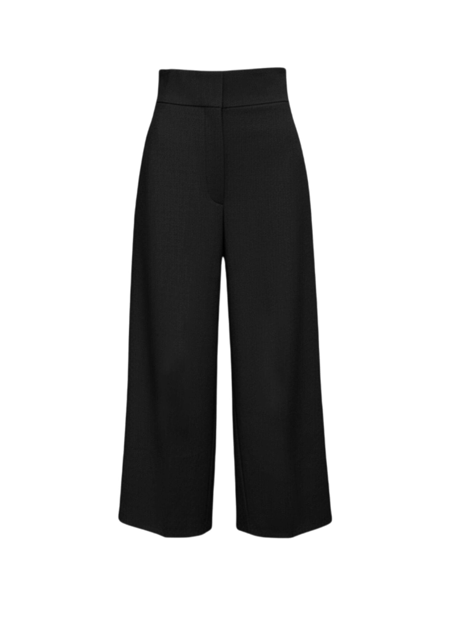 Siyah Ultra Yüksek Bel Kadın Culotte Pantolon