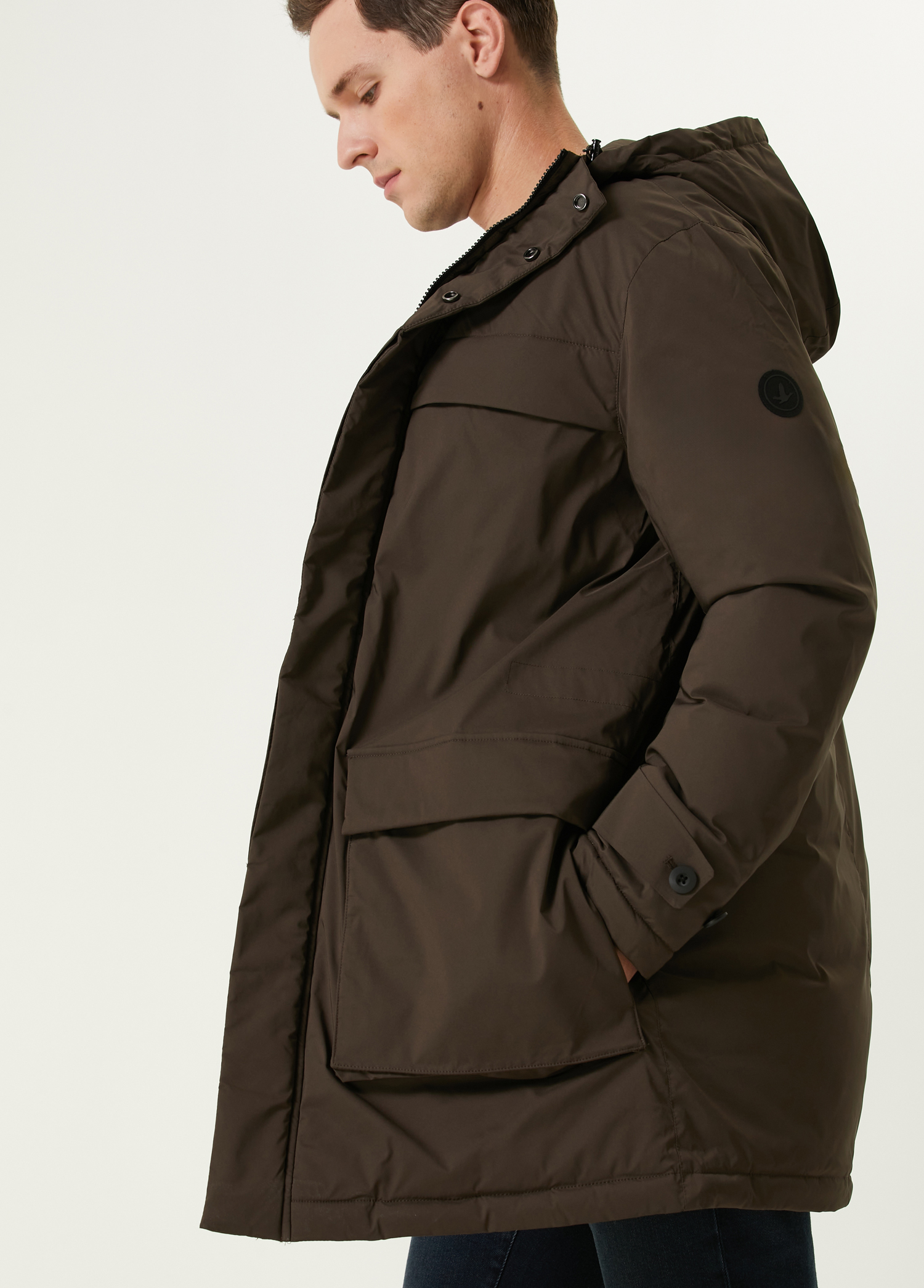 Haki Kapüşonlu Parka_1
