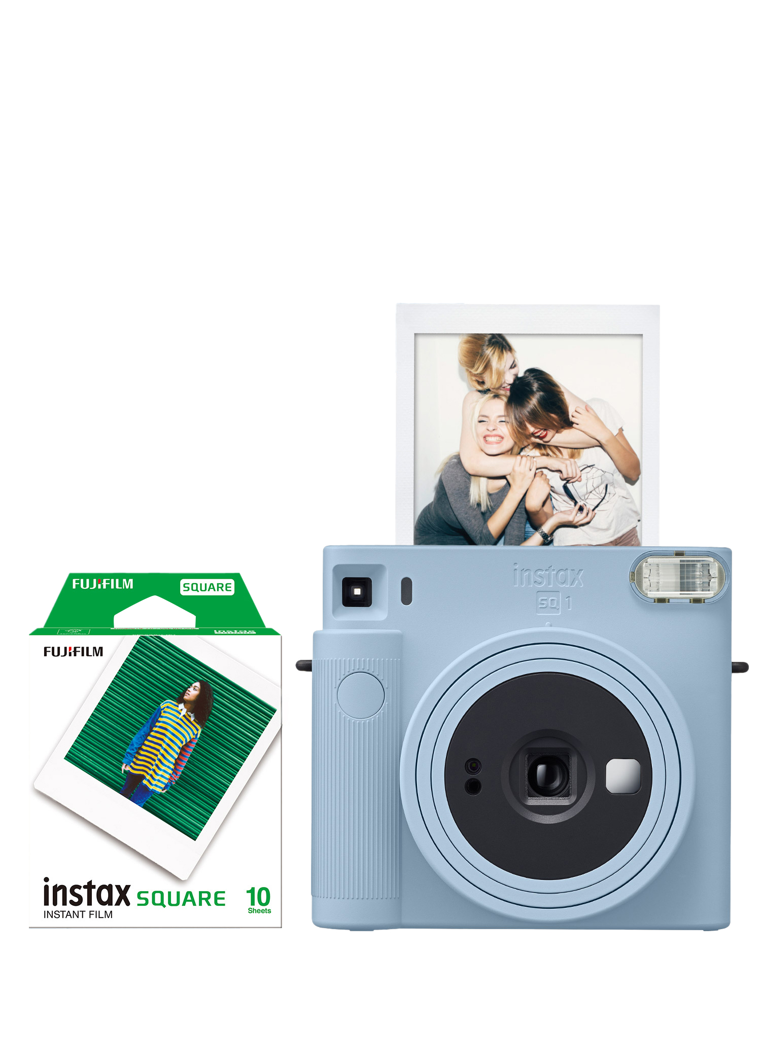 Instax SQ1 Buz Mavi Fotoğraf Makinesi + 10'lu Kare Film