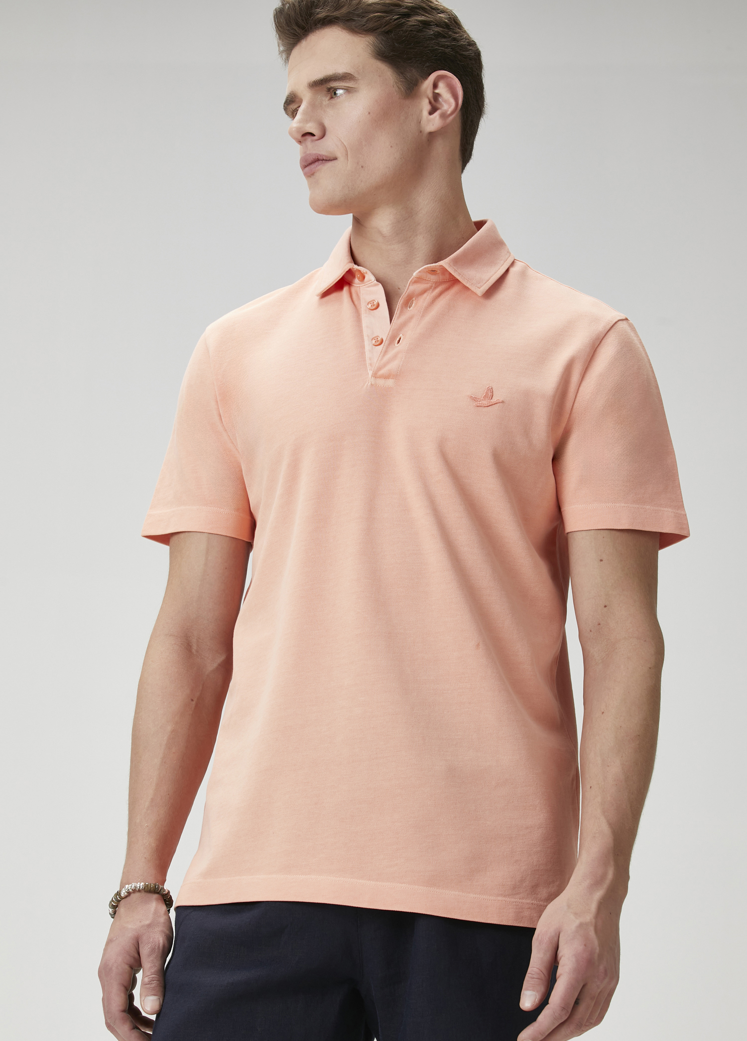 Comfort Fit Kayısı Polo Yaka T-shirt_1