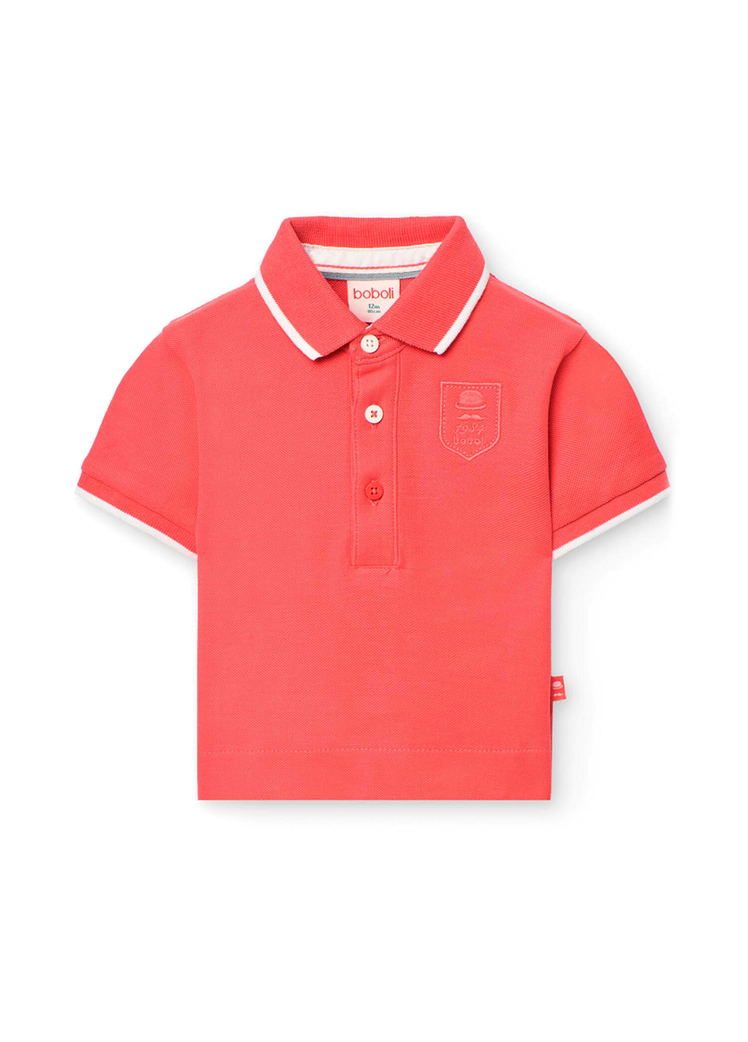 Kırmızı Polo Yaka Kısa Kollu Erkek Çocuk T-shirt
