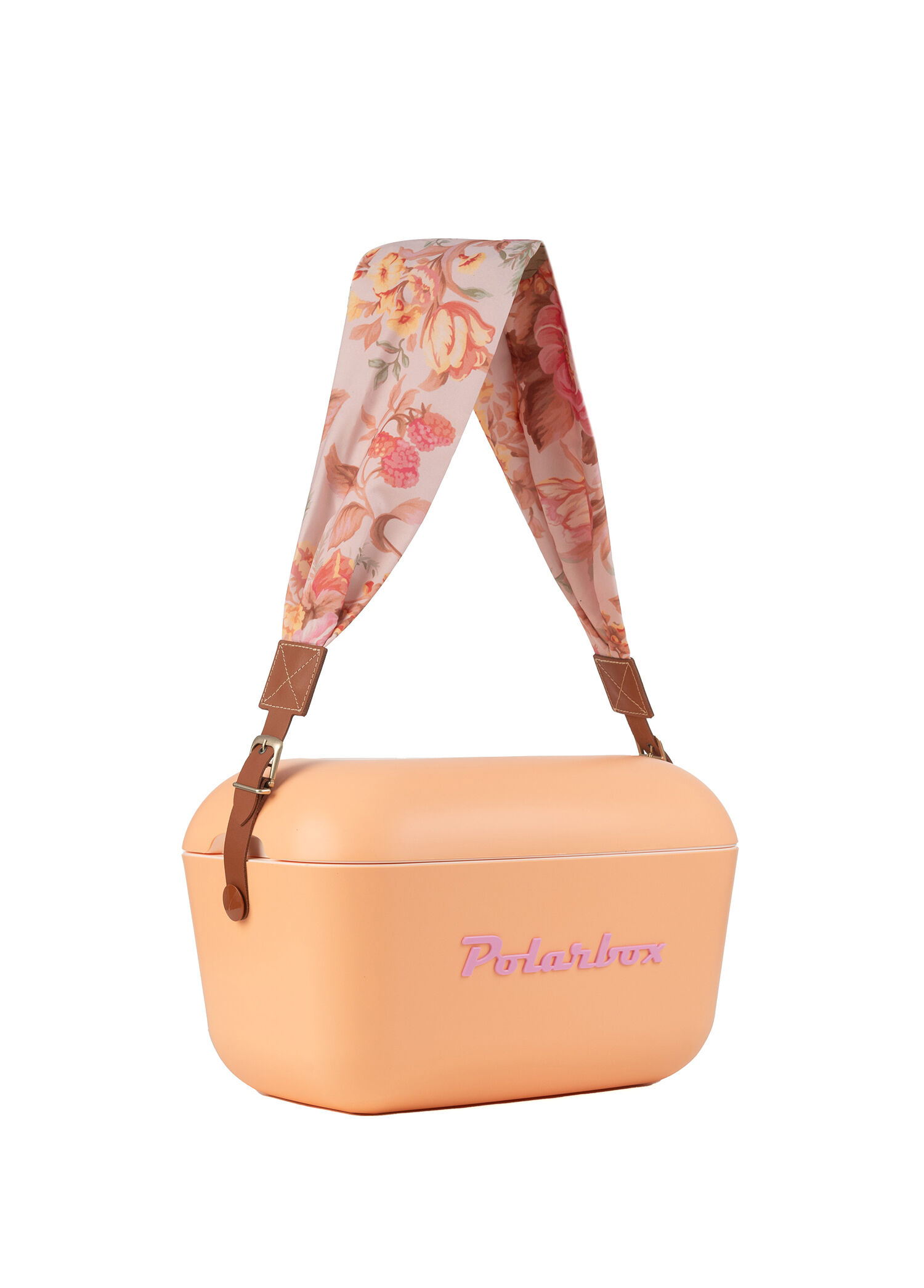 Prinkstyle Flower Klasik Deri Kayışlı Sorbet Rose Soğuk ve Sıcak Tutucu Termal Çanta 12 lt