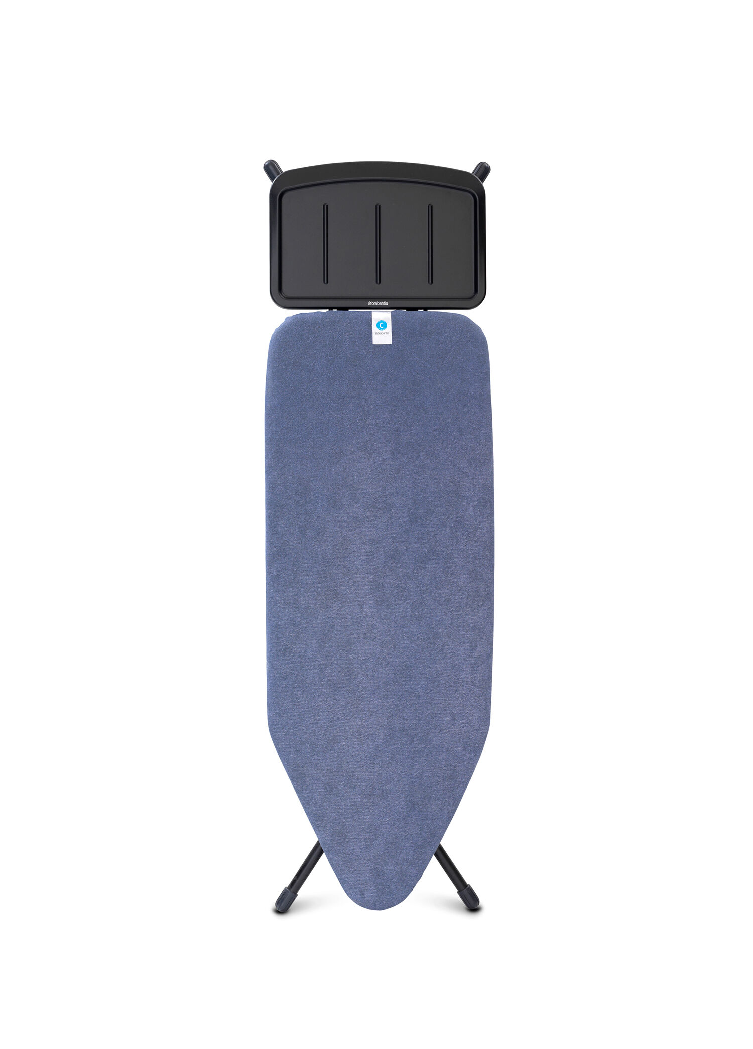 Mavi Çelik Denim Desenli Ütü Masası 124 x 45 cm