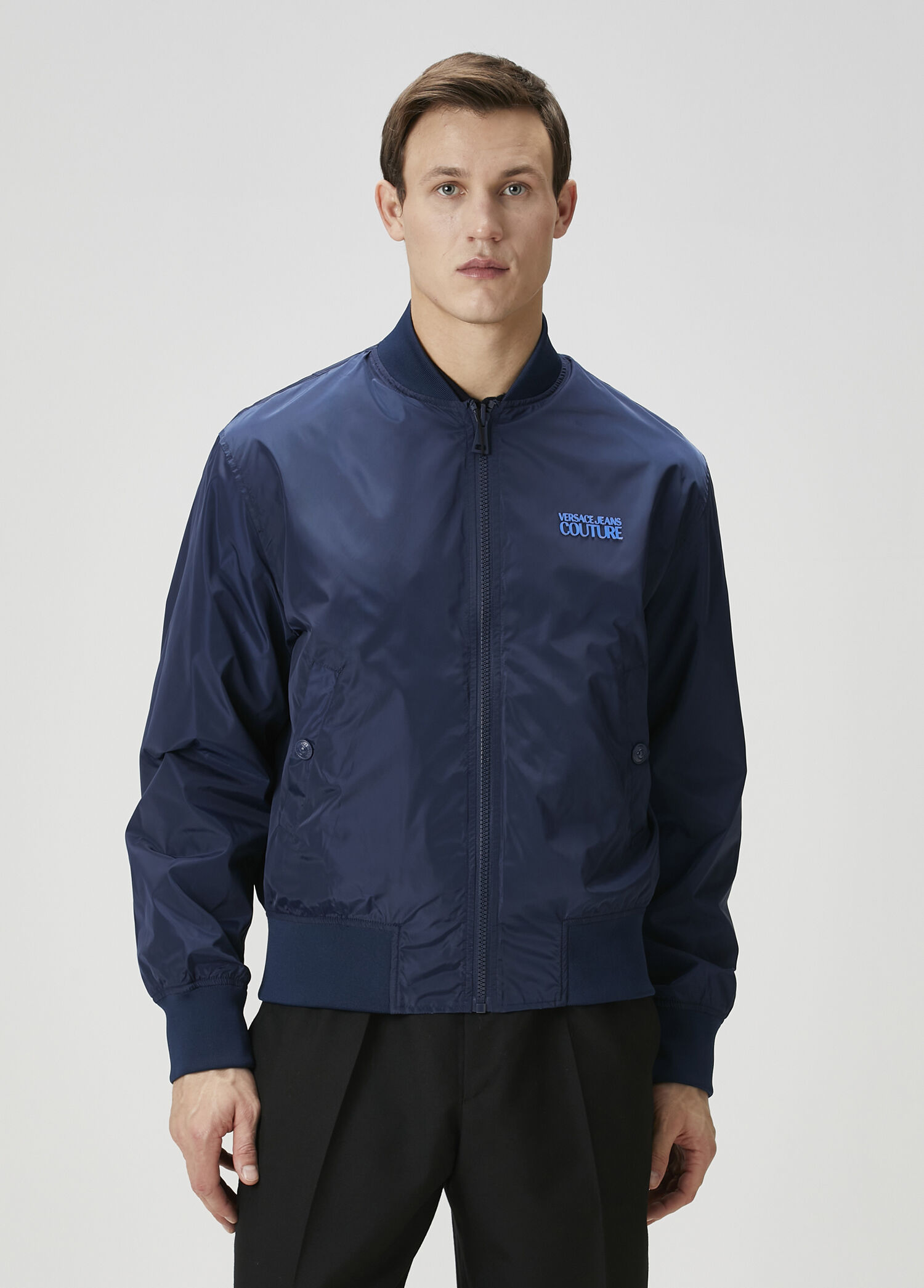 Versace Jeans Couture - Petrol Barok Desenli Çift Taraflı Bomber