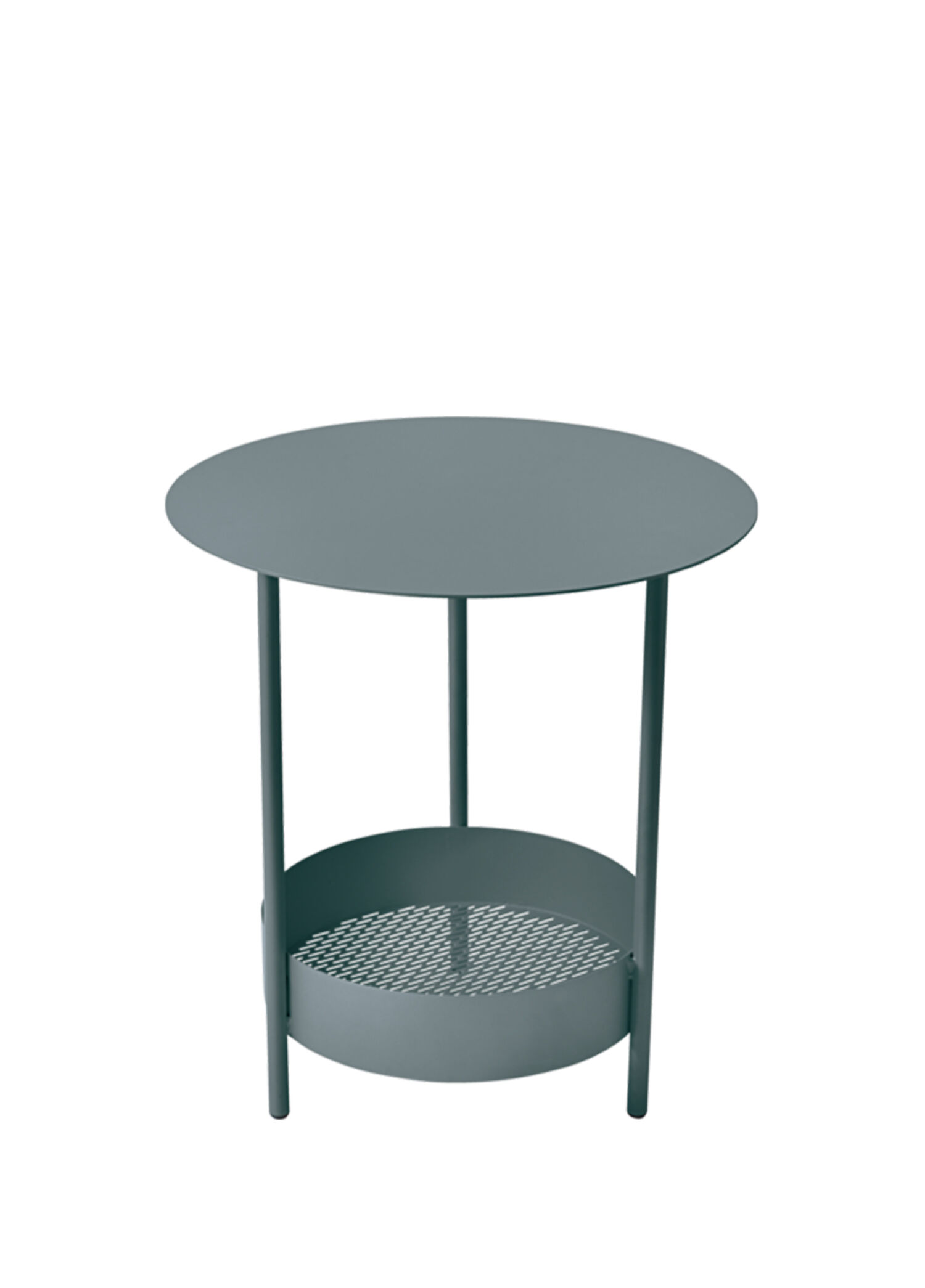 Salsa Pedestal Gri Metal Bahçe Sehpası