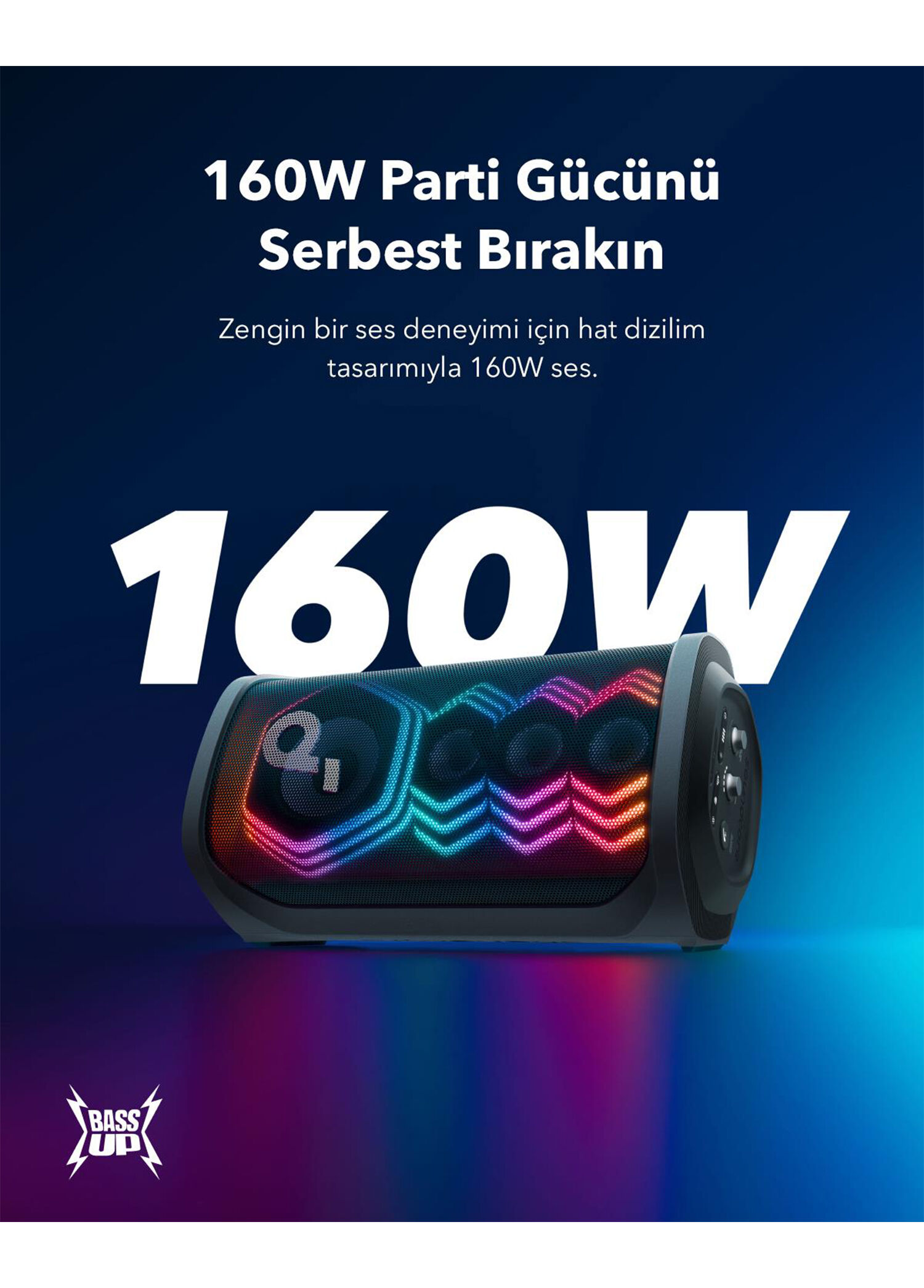 Anker - Soundcore Rave 3 AI Karaoke Bluetooth Hoparlör - A31A3 - Siyah