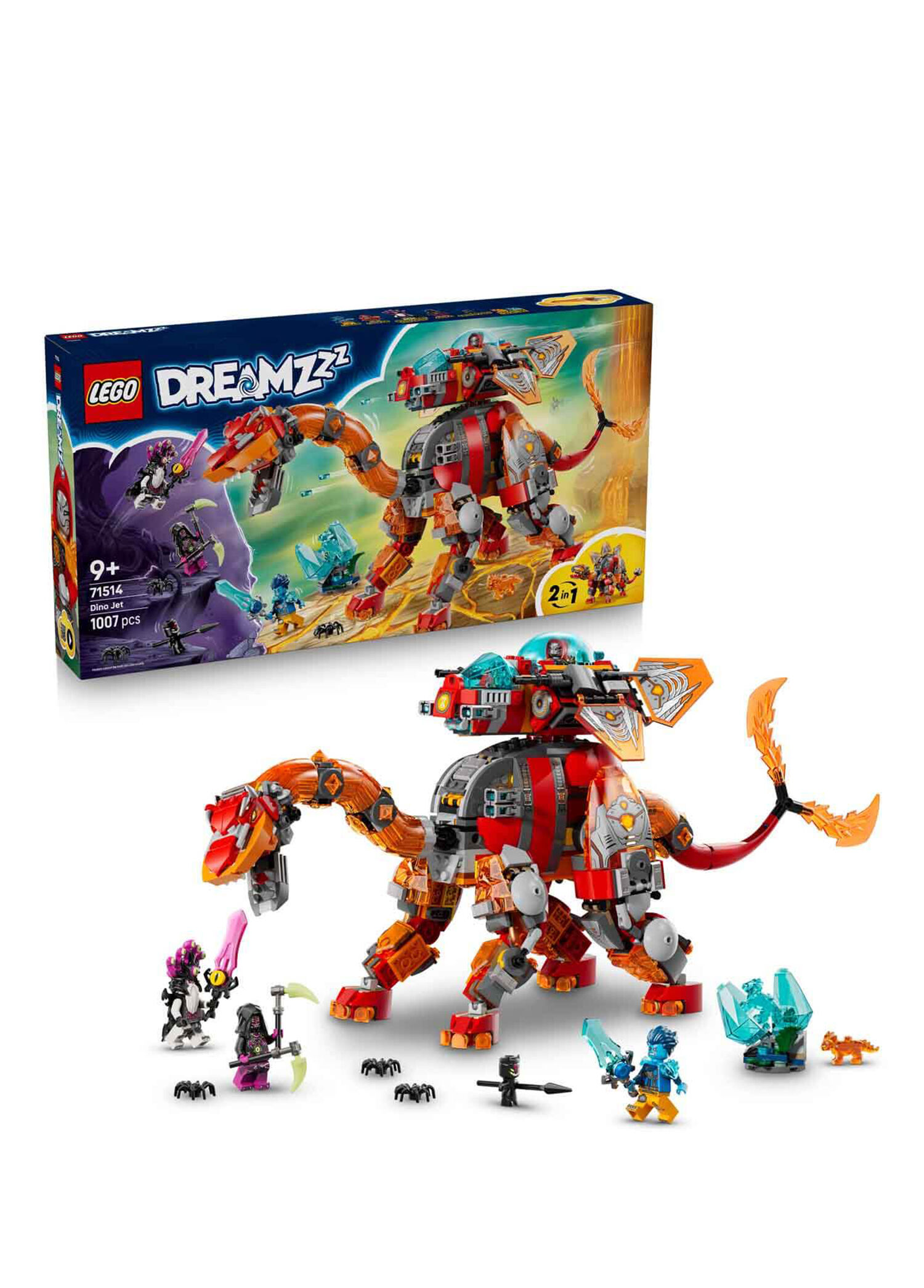 LEGO - Dreamzzz Dinozor Jet 2 Model ve 4 Minifigür 1007 Parça 9+