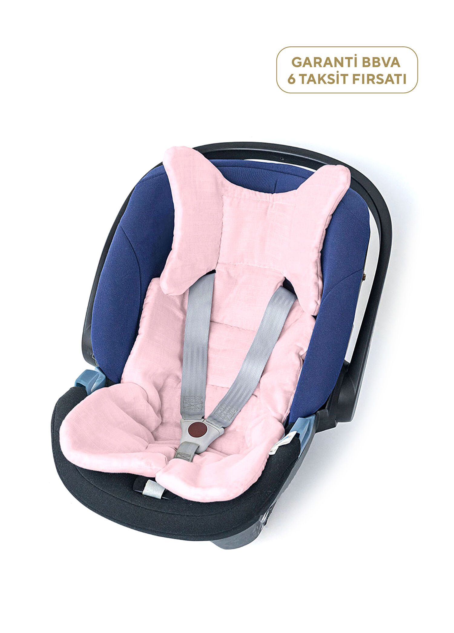 %100 Pamuk Innocent Pink Kız Bebek Puset ve Oto Koltuk Minderi