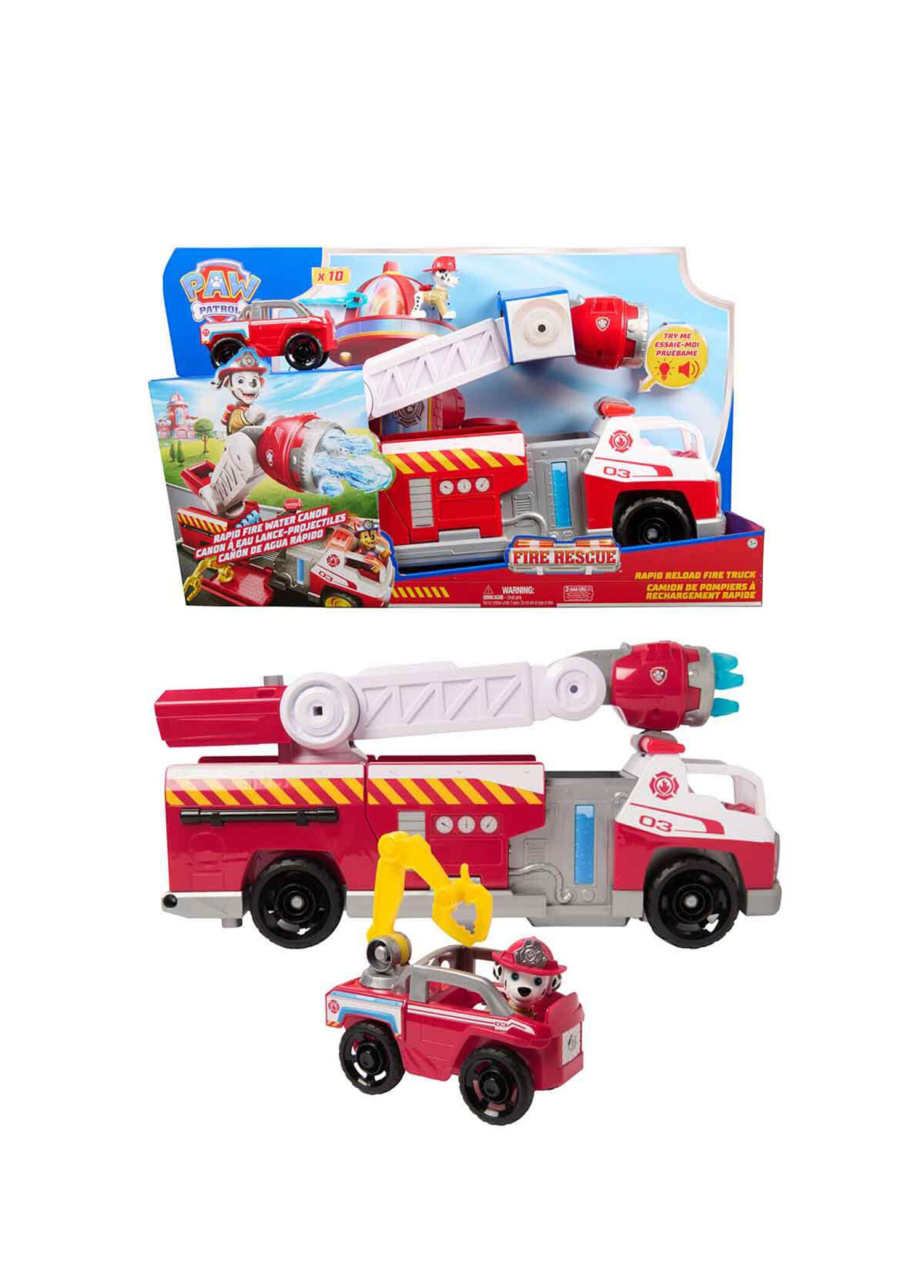 Sesli ve Işıklı Fire Rescue Marshall Figürü ve İtfaiye Aracı Oyun Seti