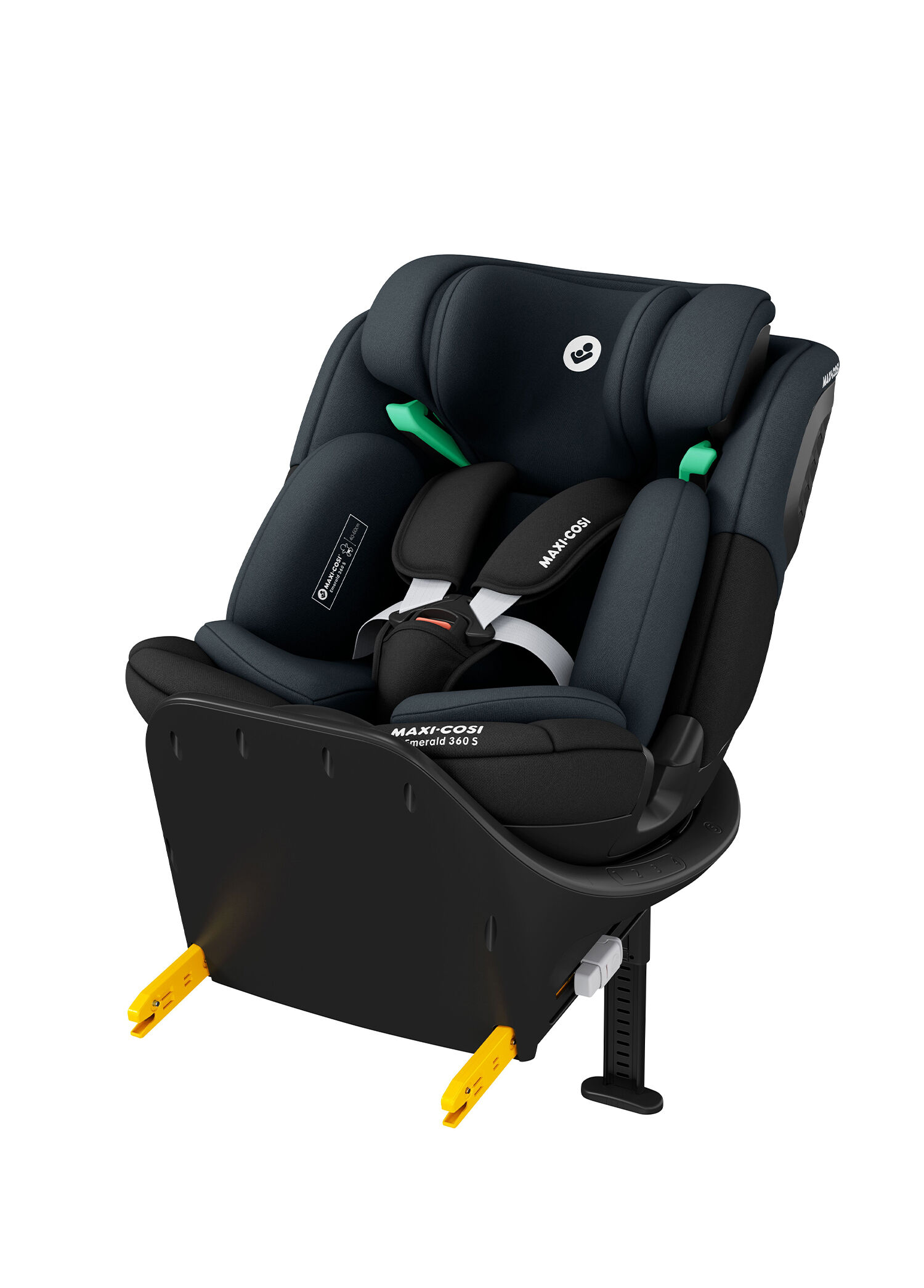 Emerald Tonal Black S İ-Size İsofix'li 360° Dönebilir Yatabilir 0-36 Kg Oto Koltuğu