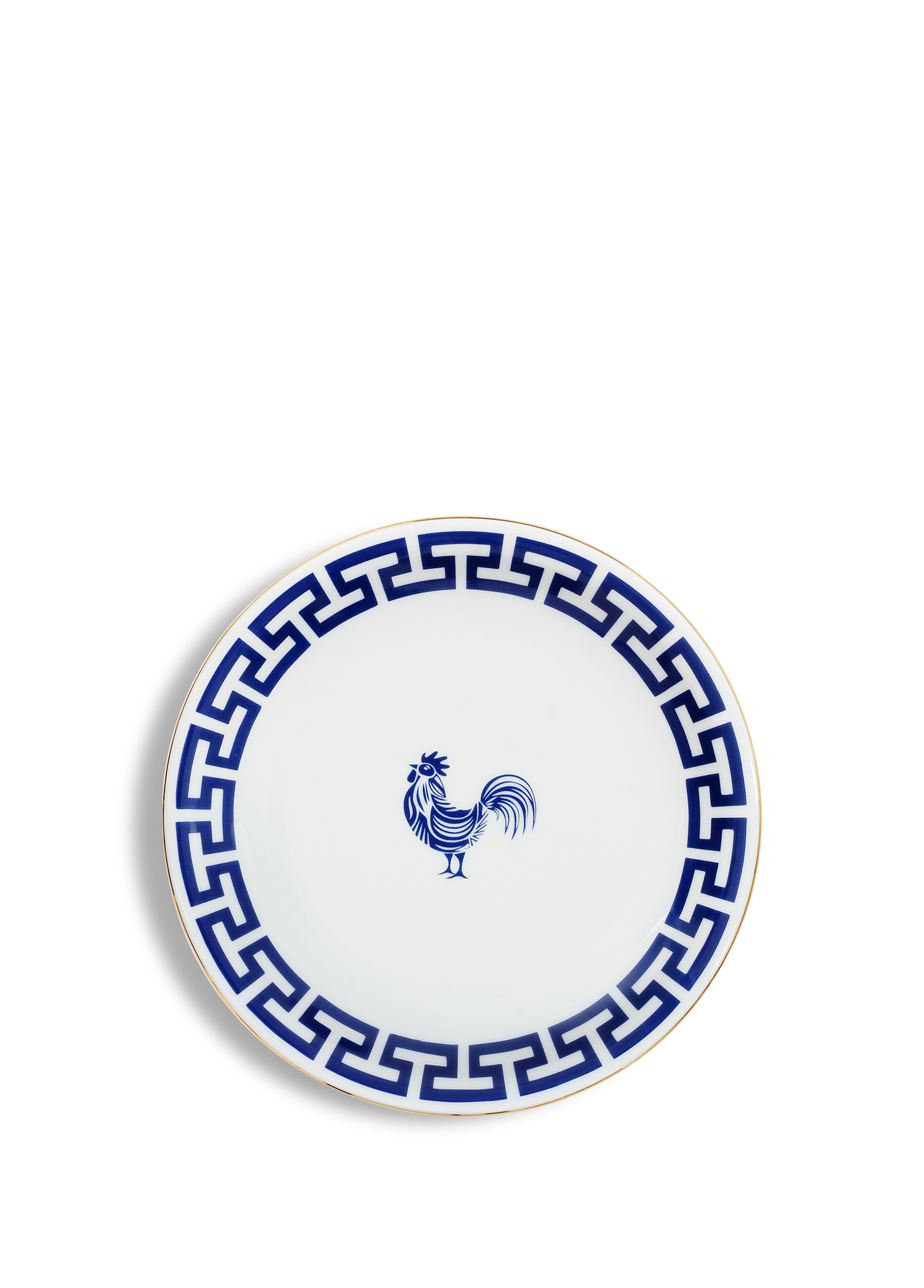 Lucky Rooster Collection Blue Porselen Ekmek Tabağı 18 cm