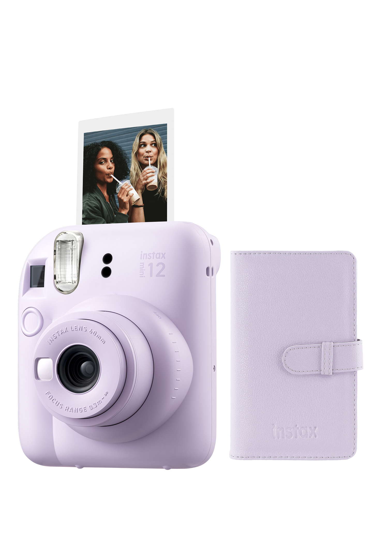 Instax Mini 12 Lila Fotoğraf Makinesi + 96'lı Laporta Albüm Seti