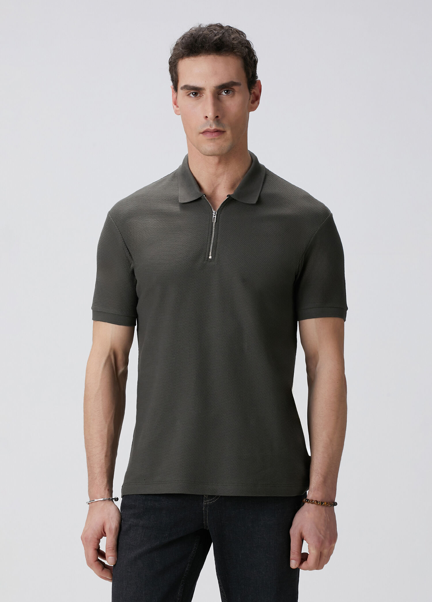 Haki Polo Yaka T-shirt