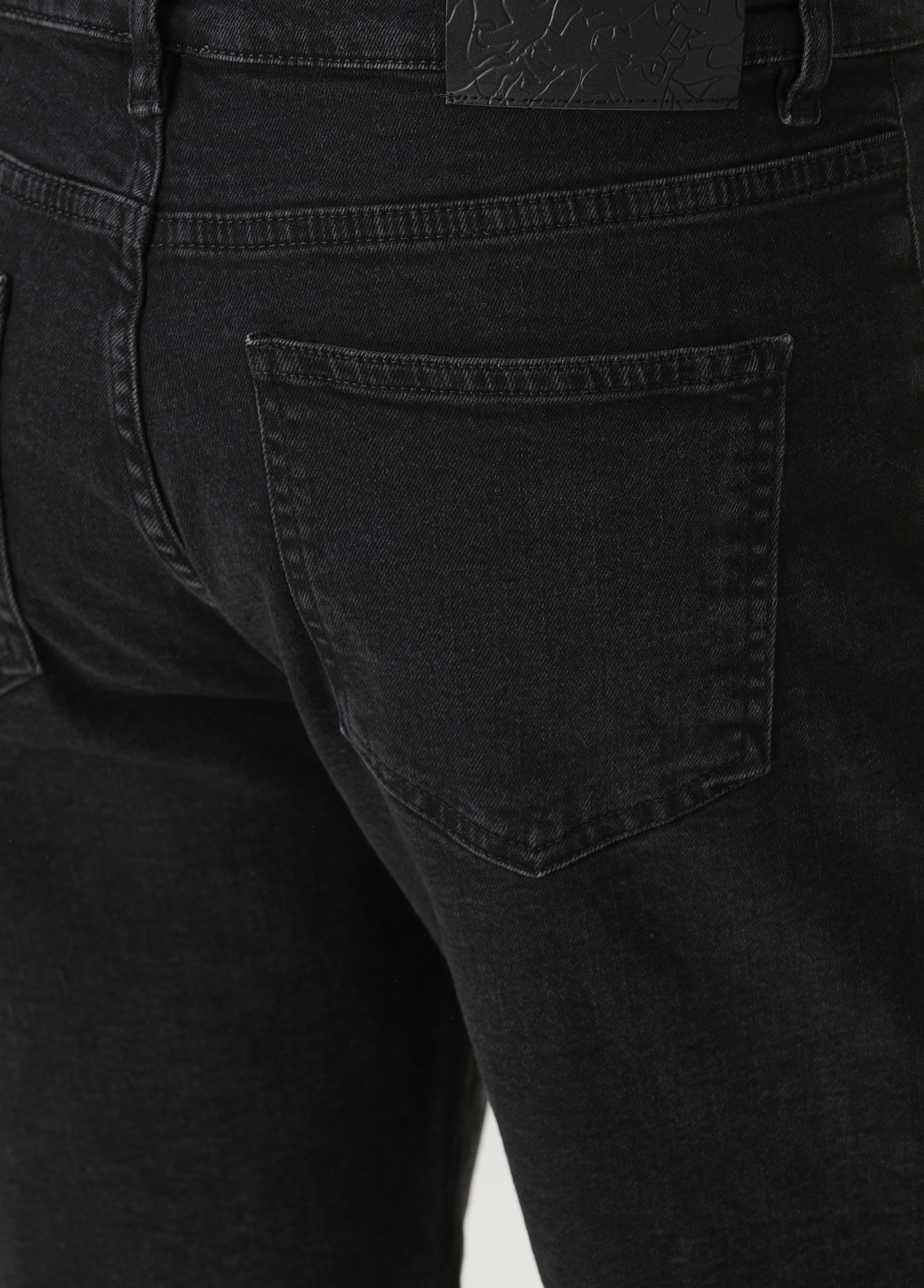 Antrasit Denim Şort_4