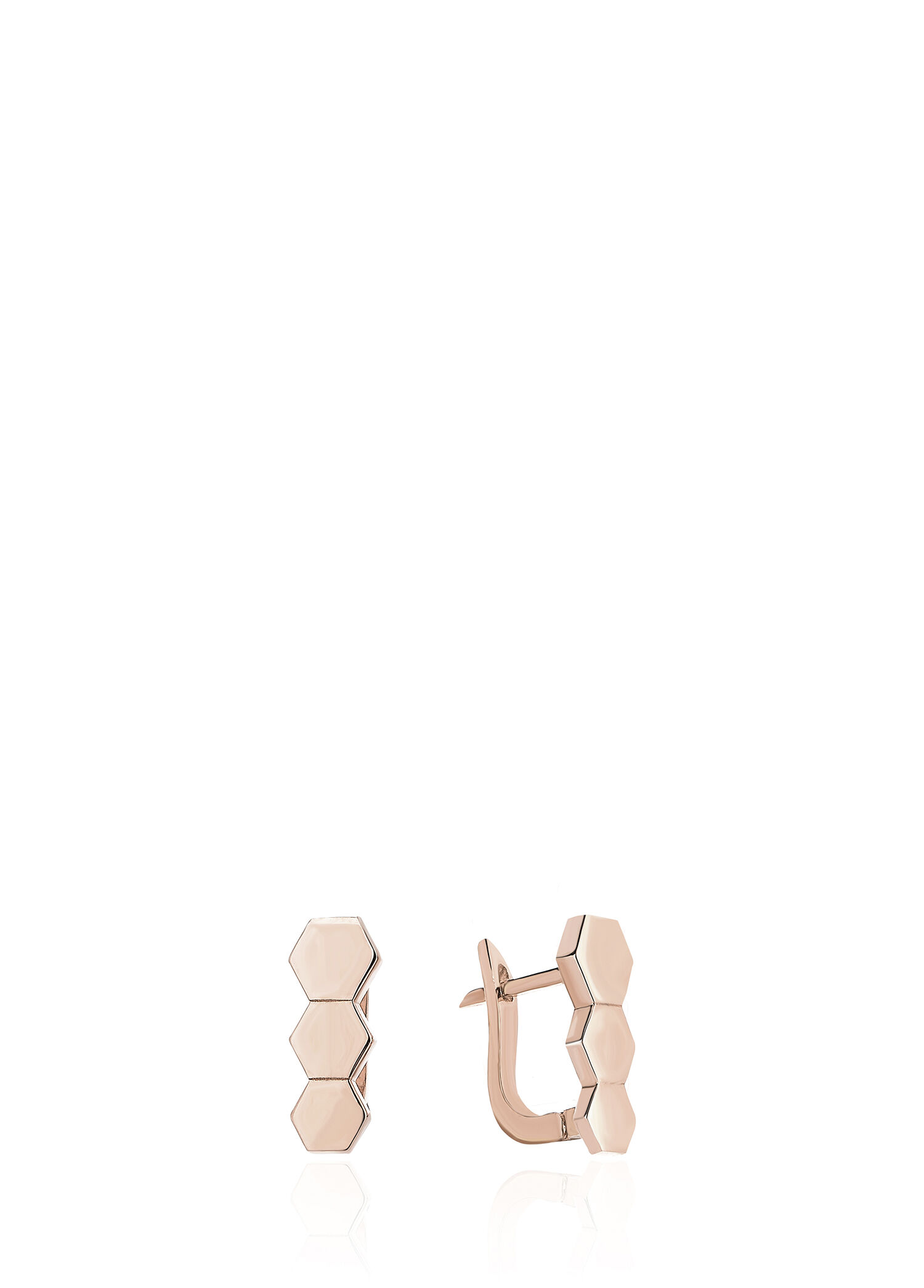Honey Line 14 Ayar Rose Gold Kadın Küpe
