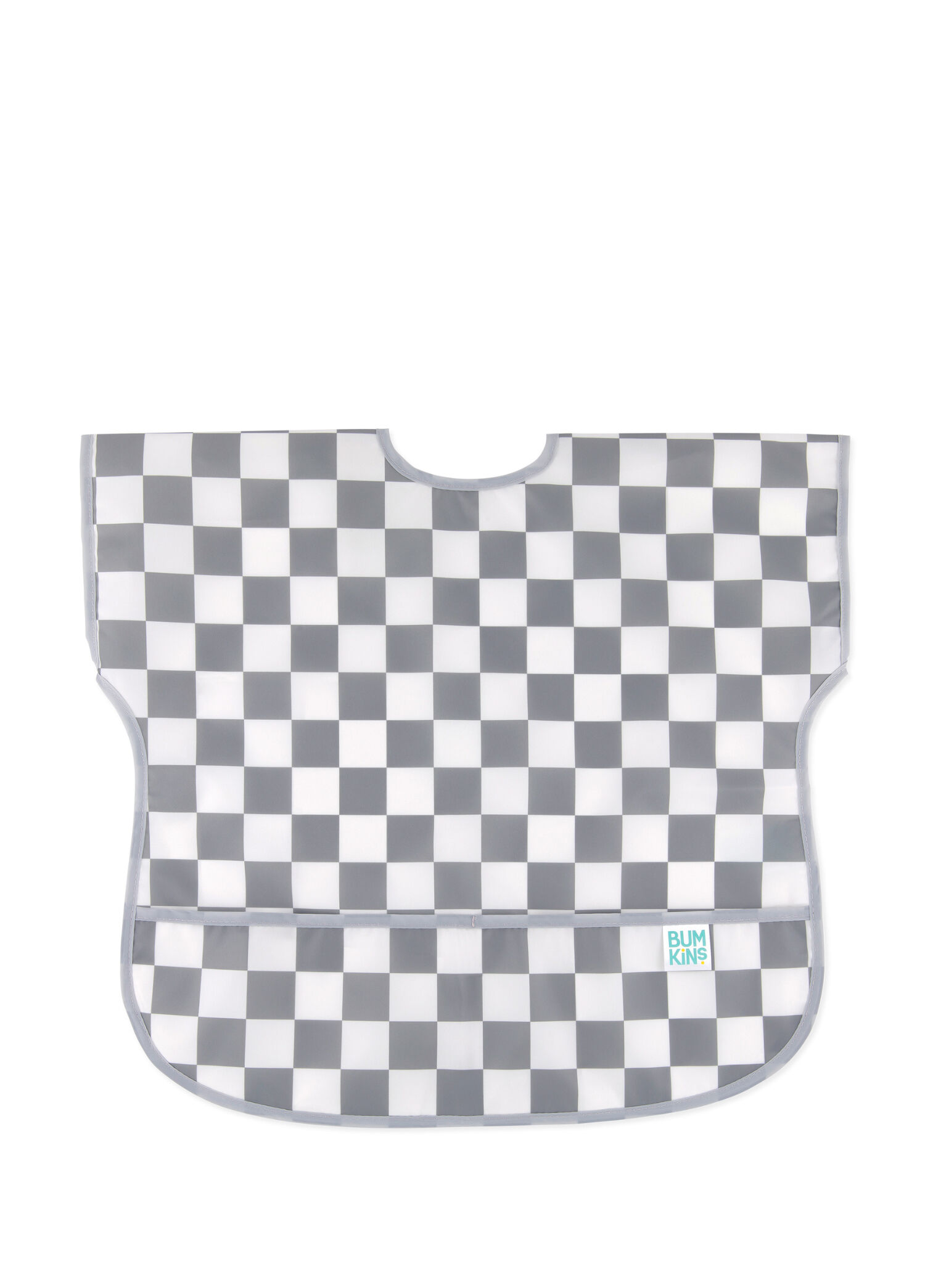 Charcoal Check Kısa Kollu Mama Önlüğü