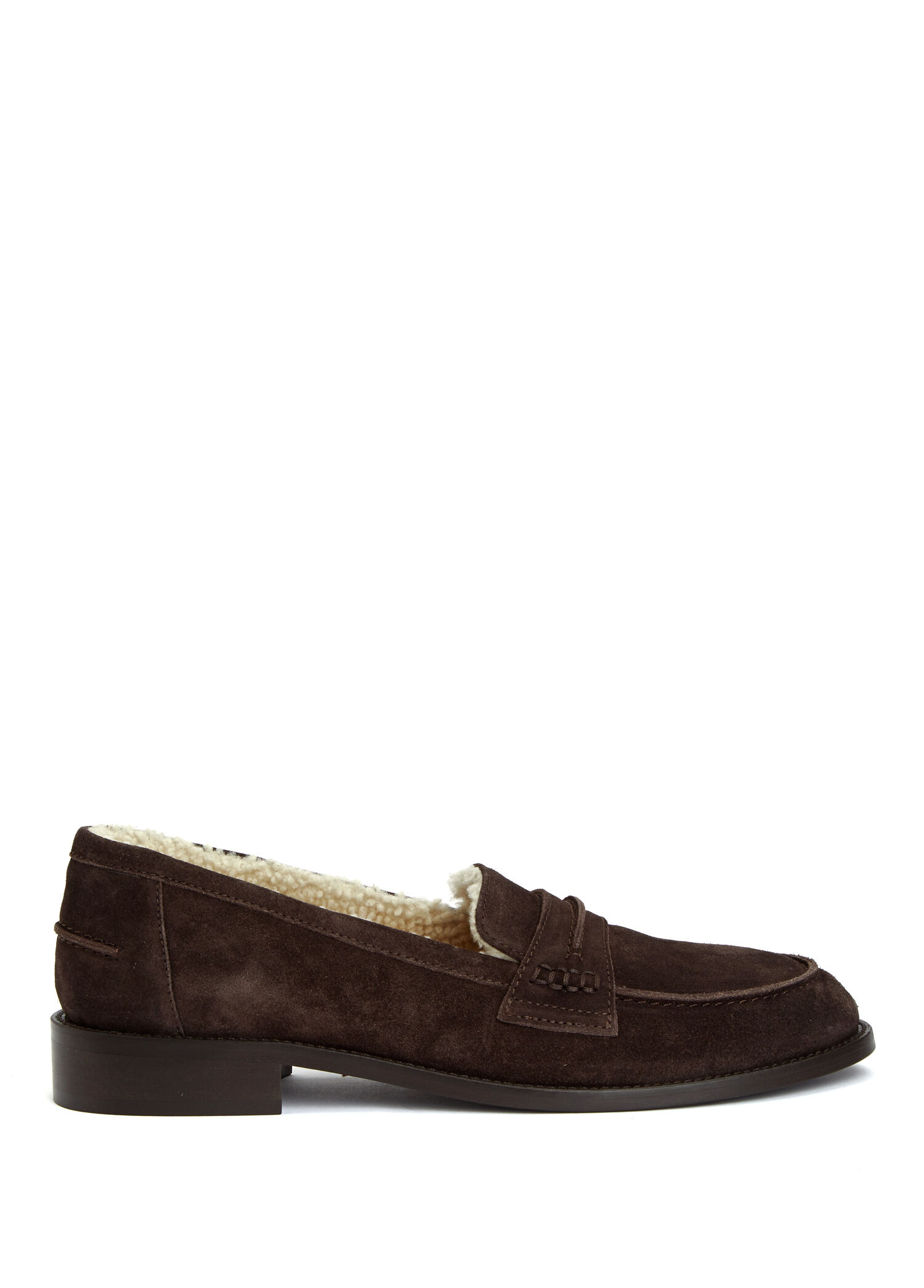 Koyu Kahverengi Kadın Süet Loafer
