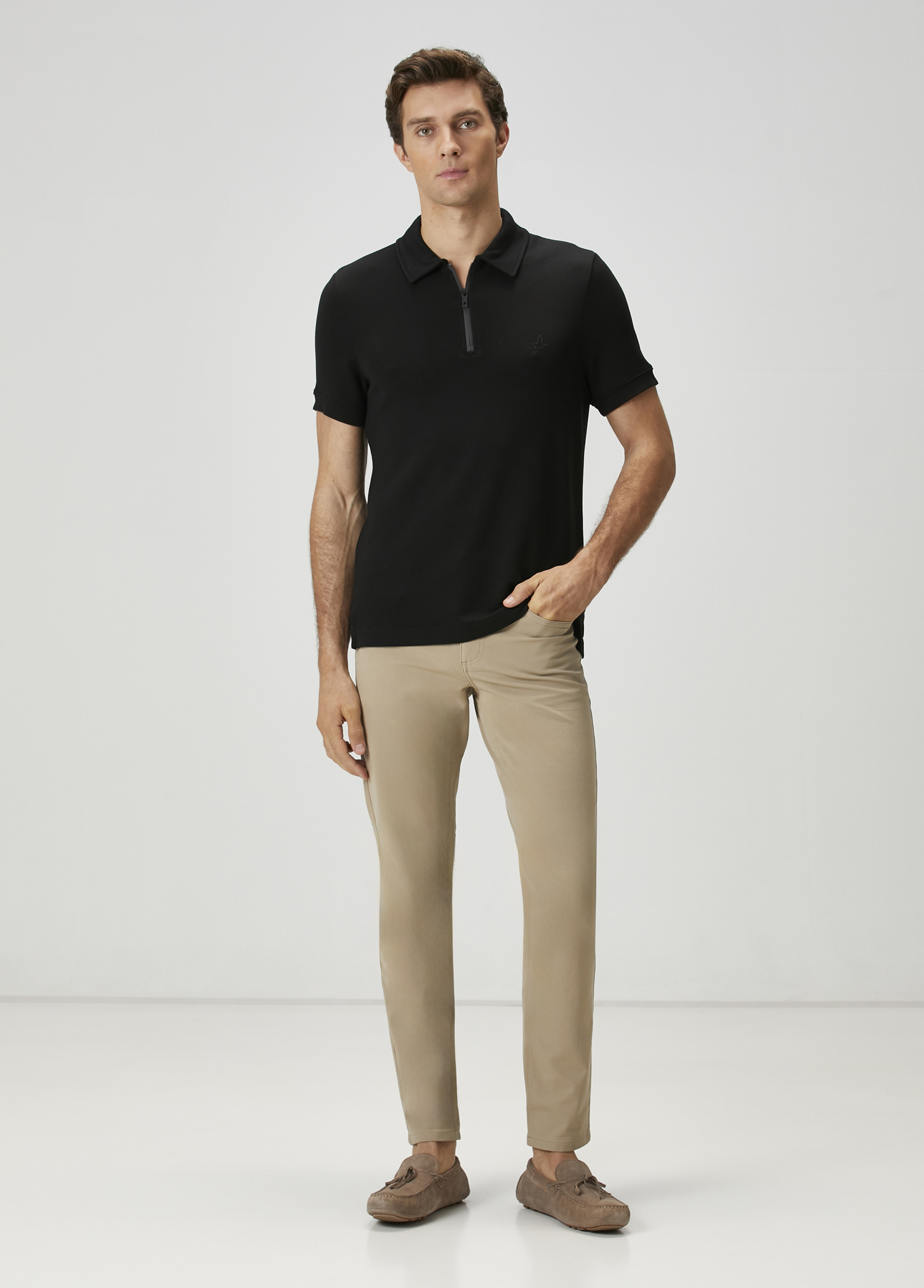 Beige Stretch Sport Pants