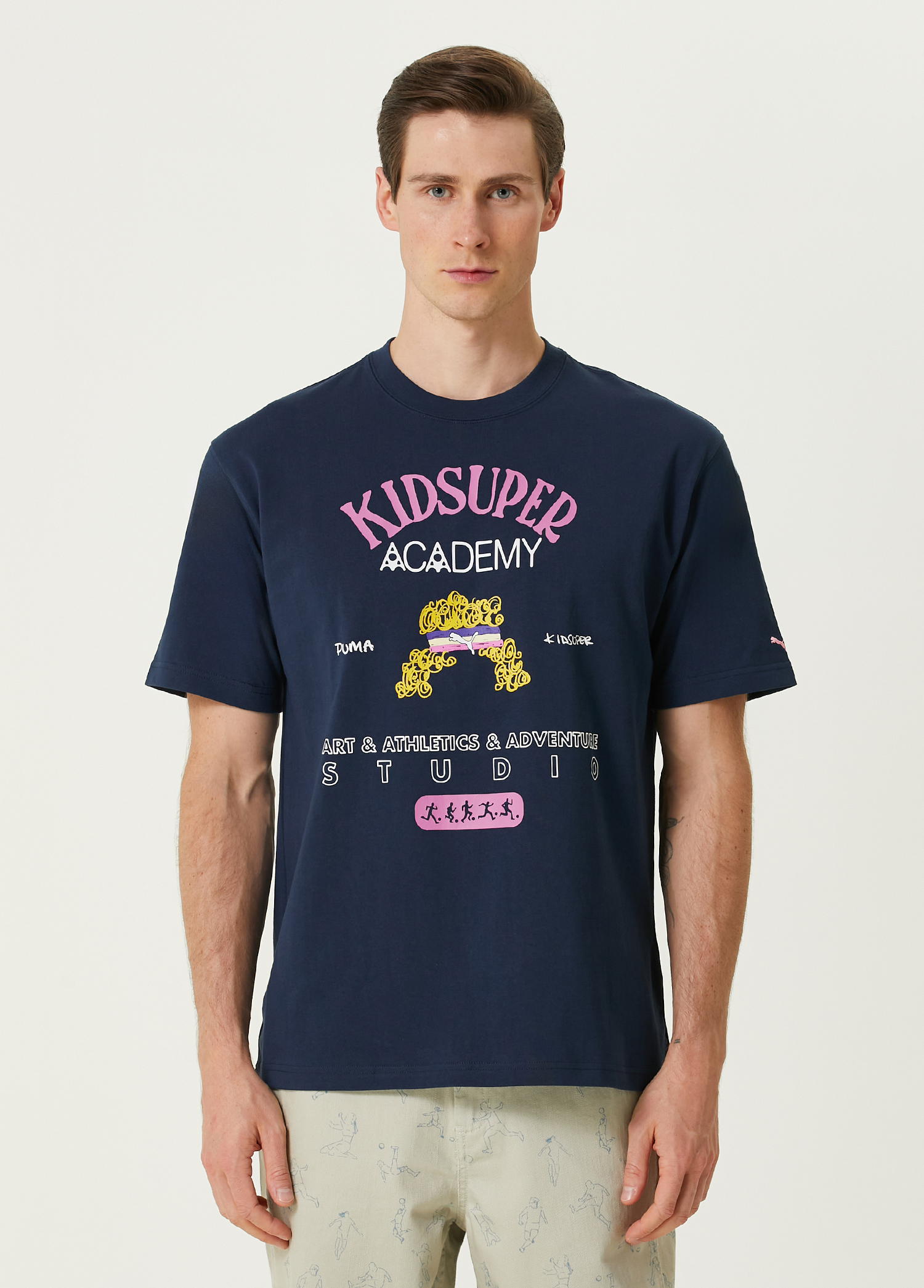 X KIDSUPER Lacivert T-shirt