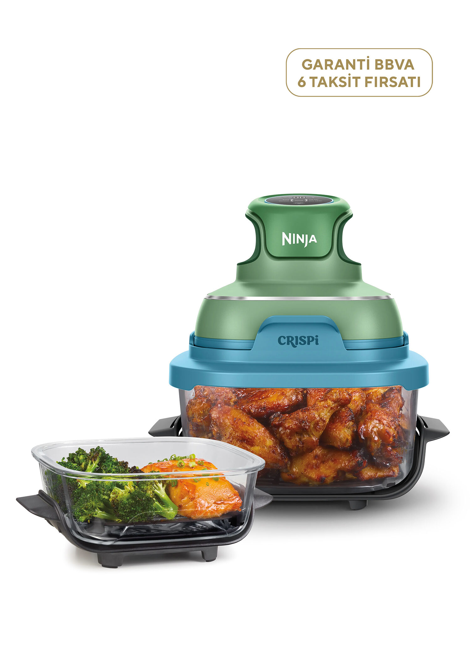 Crispi 4-in-1 Mint Taşınabilir Cam Hazneli Pişirme Sistemi