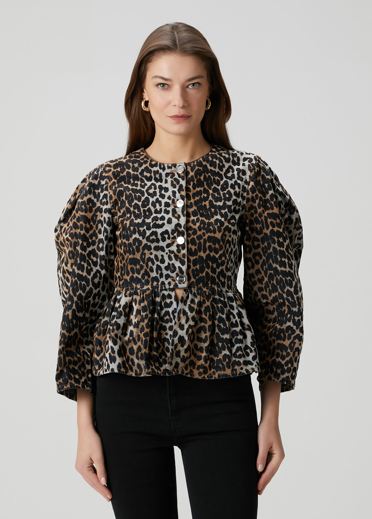 Leopar Desenli Bluz
