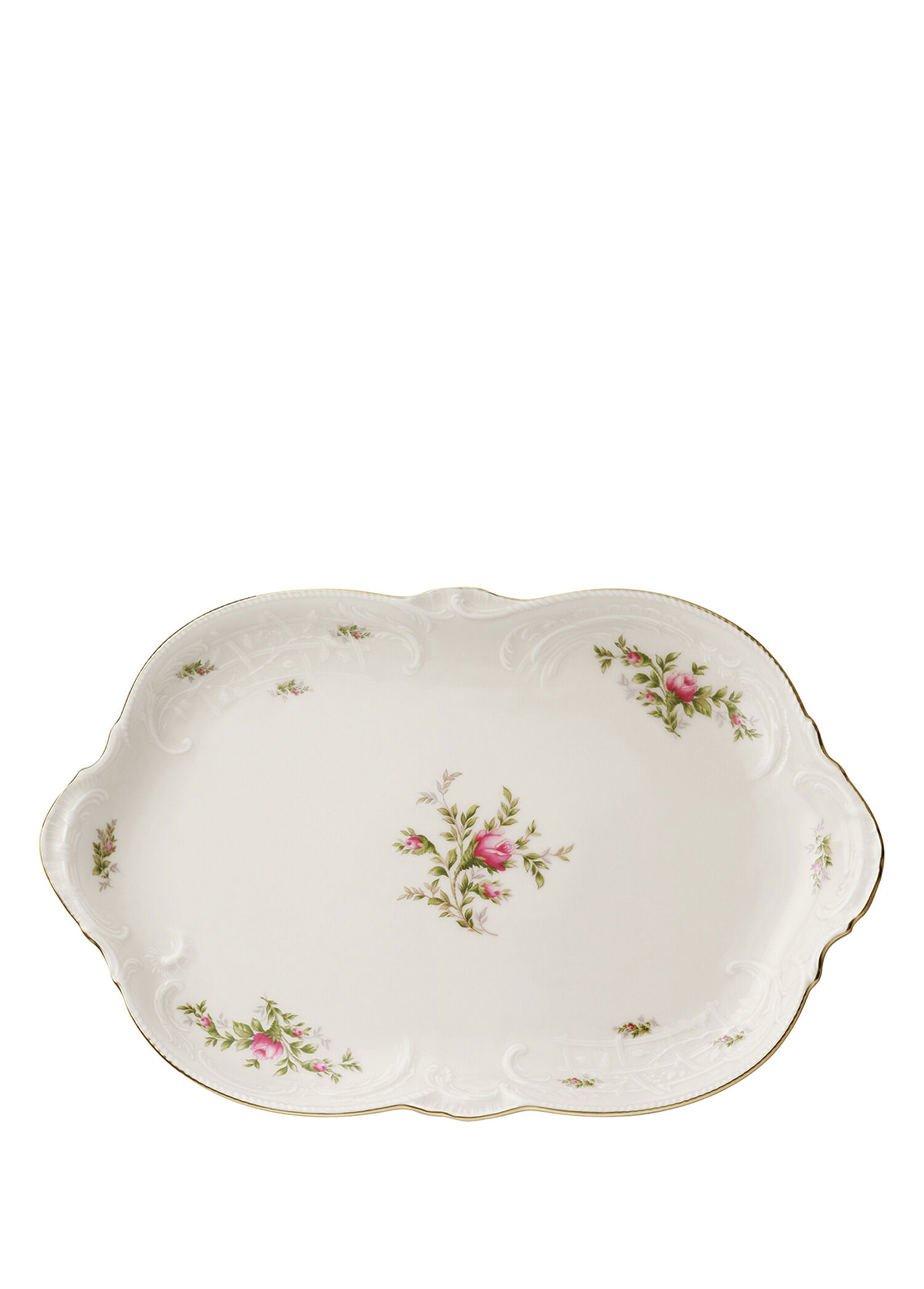 Sanssouci Elfenbein Ramona Porselen Oval Servis Tabağı 33 cm