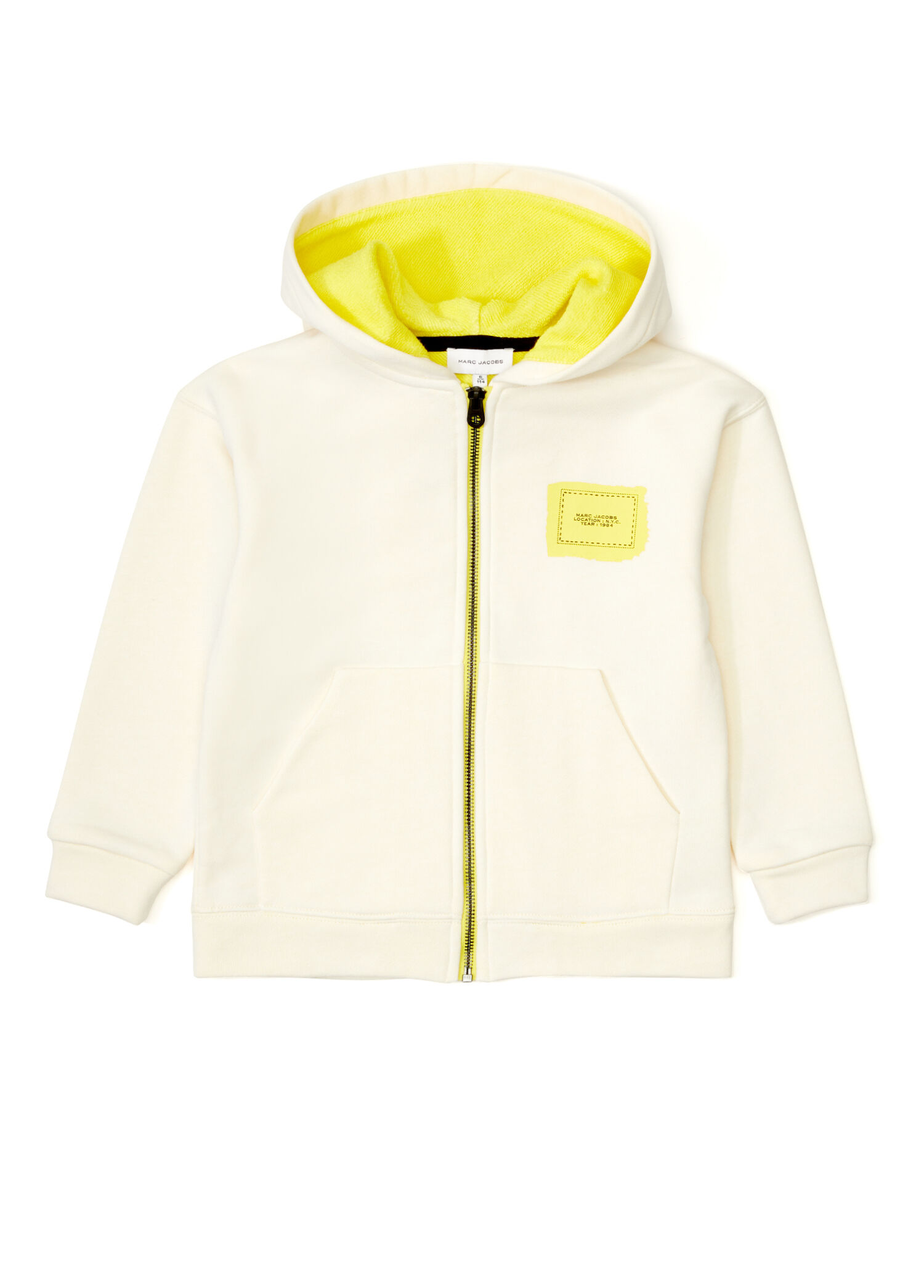 Beyaz Sarı Kapüşonlu Erkek Çocuk Sweatshirt