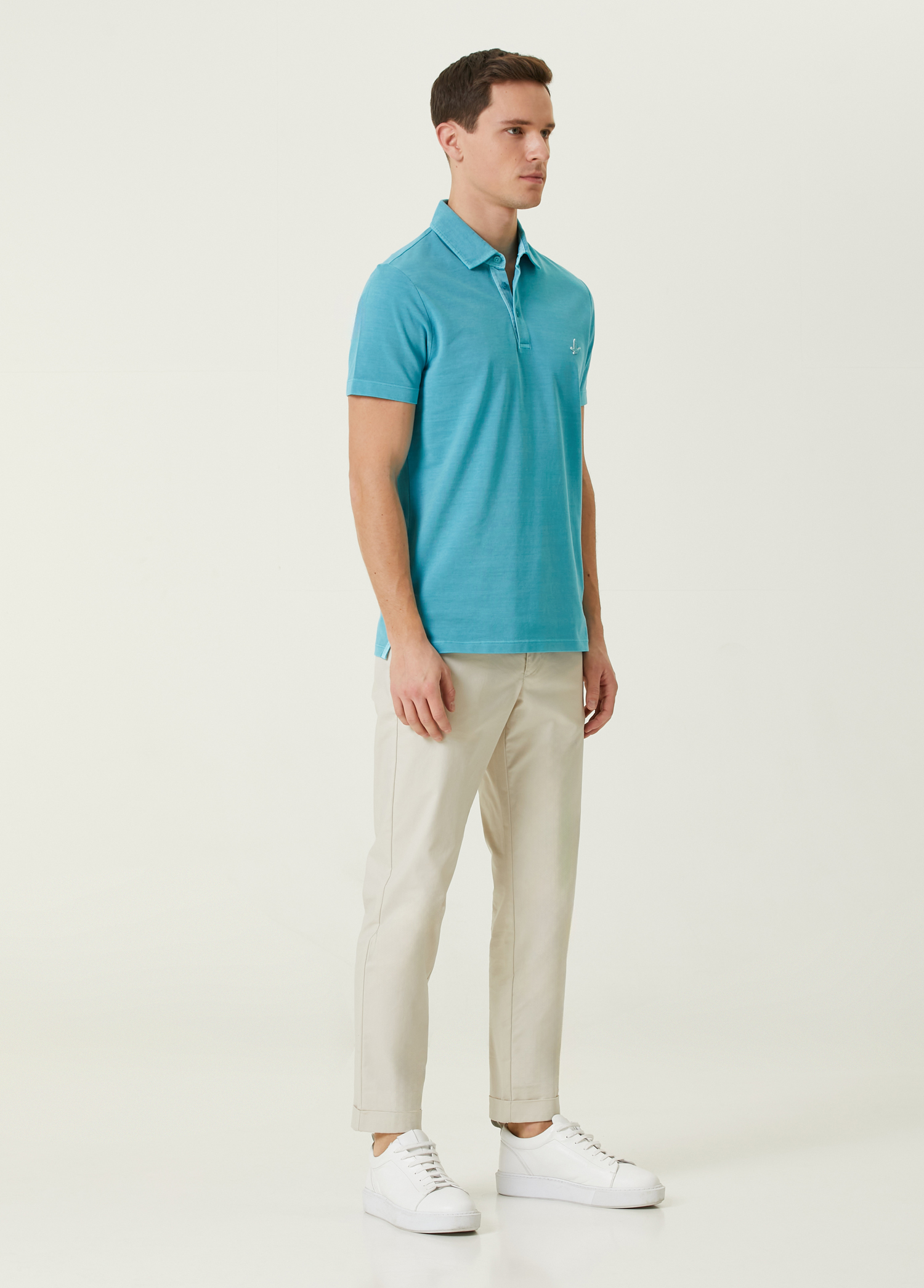 Comfort Fit Mint Polo Yaka T-shirt_2