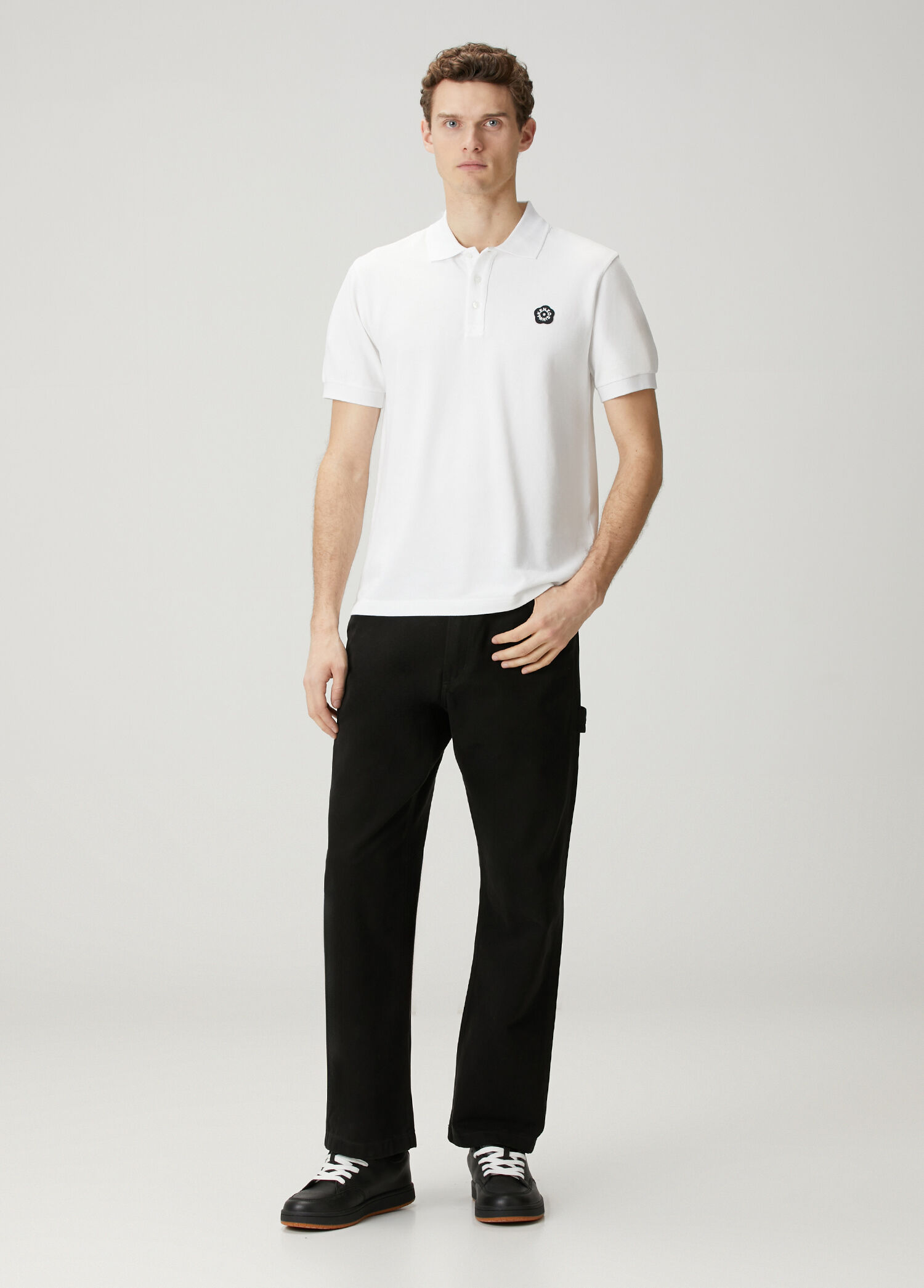 Kenzo Beyaz Erkek Boke Flower 2.0 Beyaz Polo Yaka T-shirt 1885883