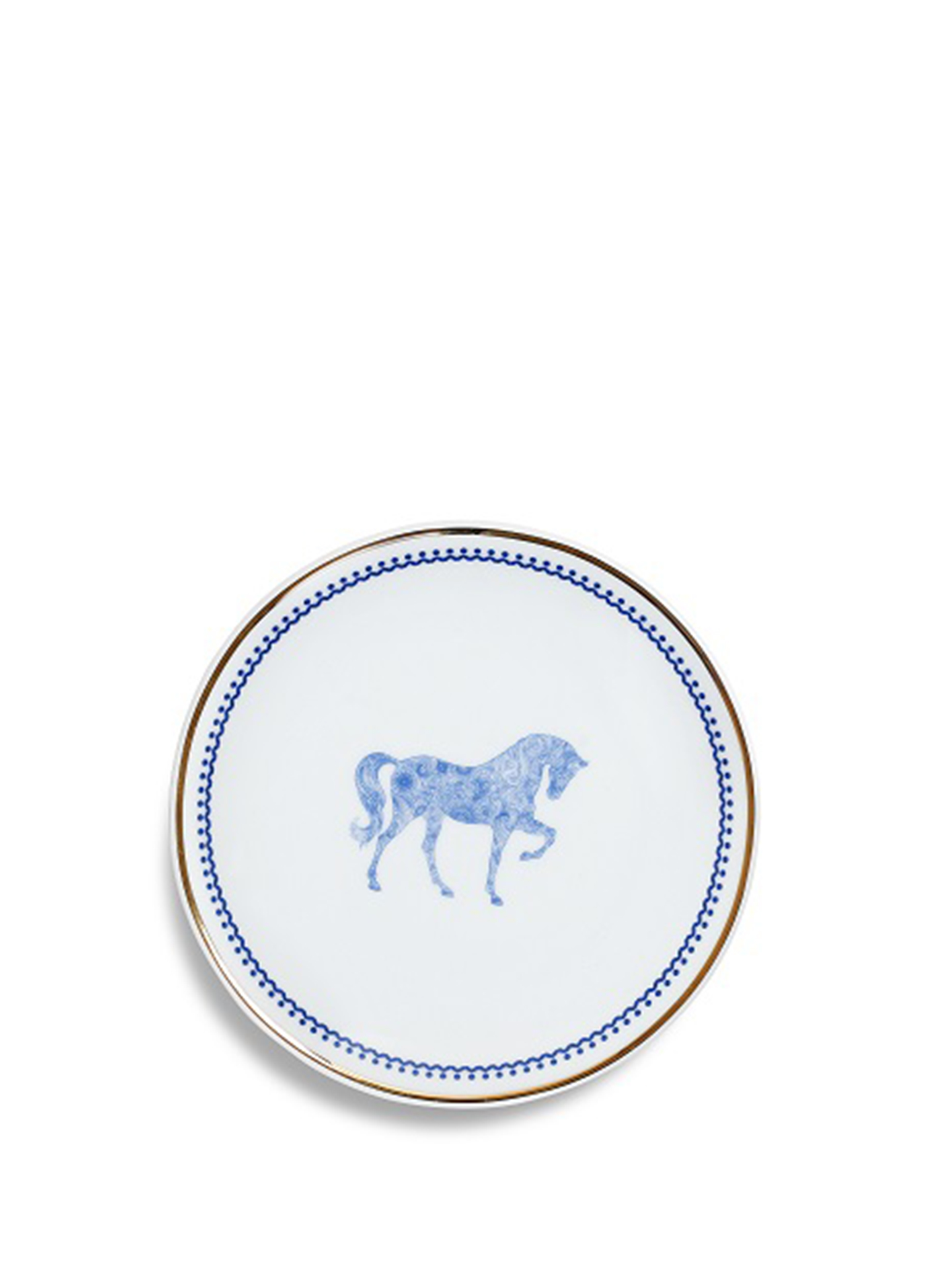 Horse Luck Collection Blue At Figürlü Porselen Ekmek Tabağı 17 cm