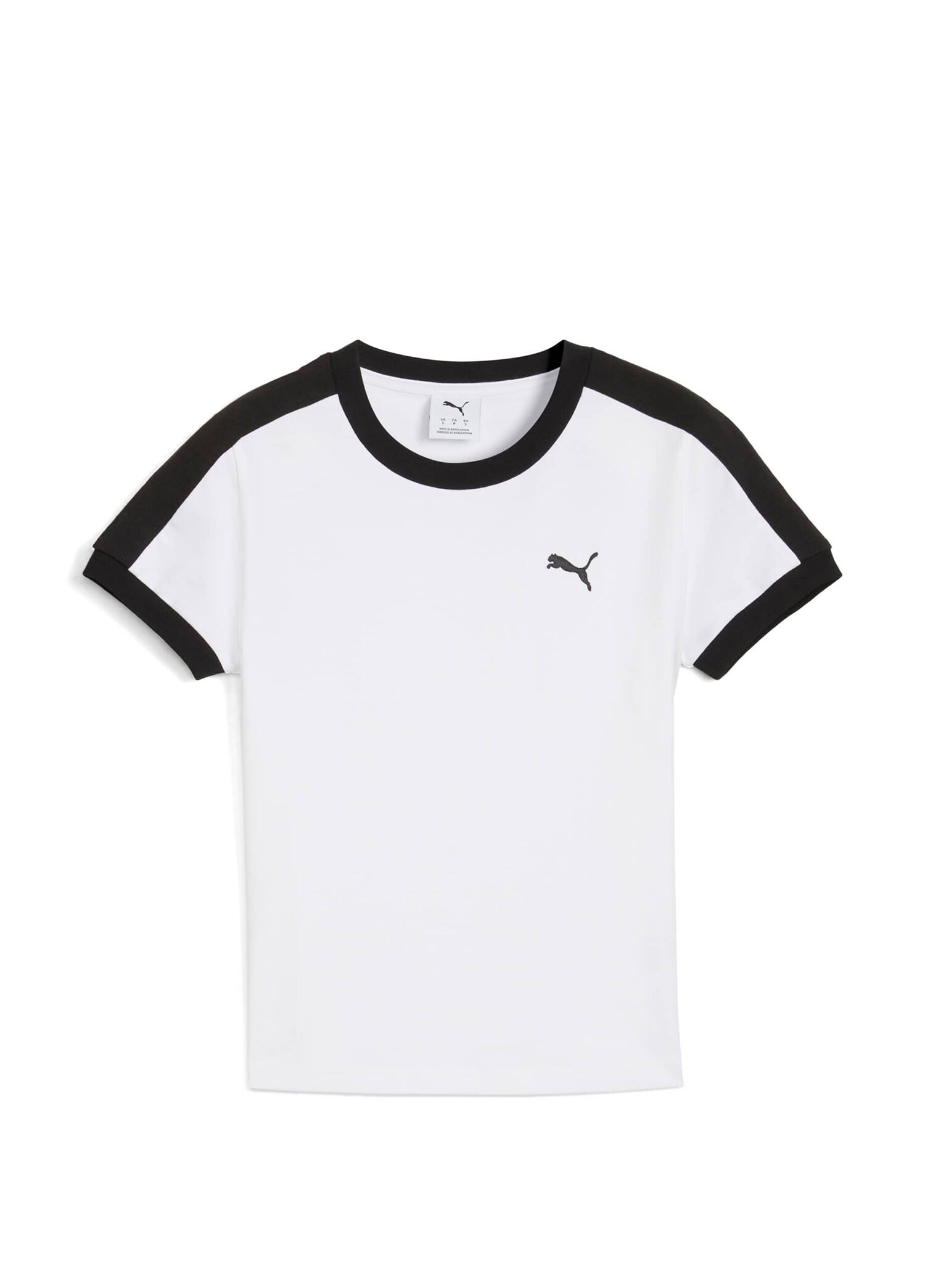 T7 White Dar Kesim Kısa Kollu Kadın Spor T-shirt