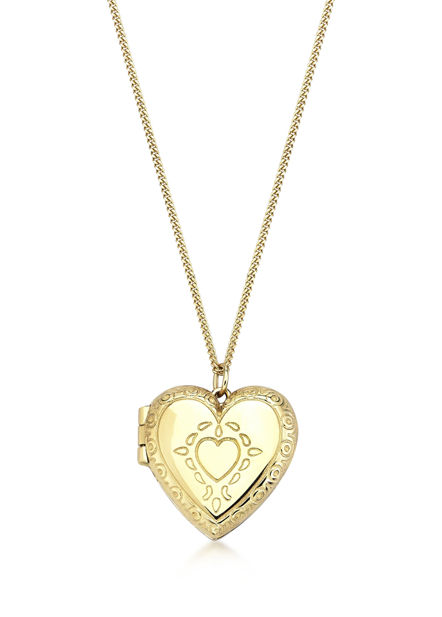 Heart Locket 14 Ayar Altın Kadın Kole