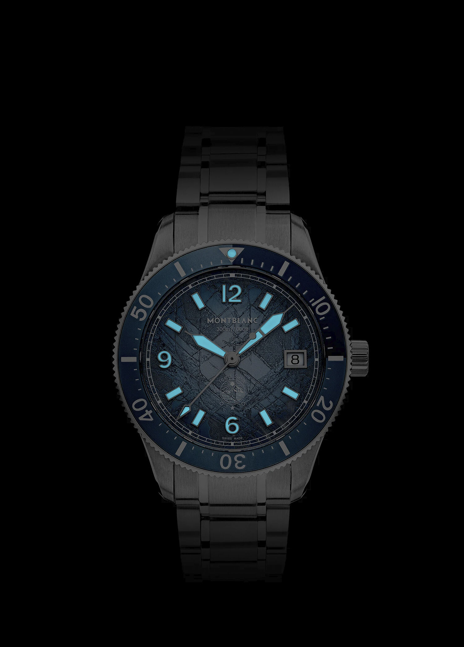 Montblanc Mavi Erkek Iced Sea Automatic Date 0 Oxygen Saat 1754256
