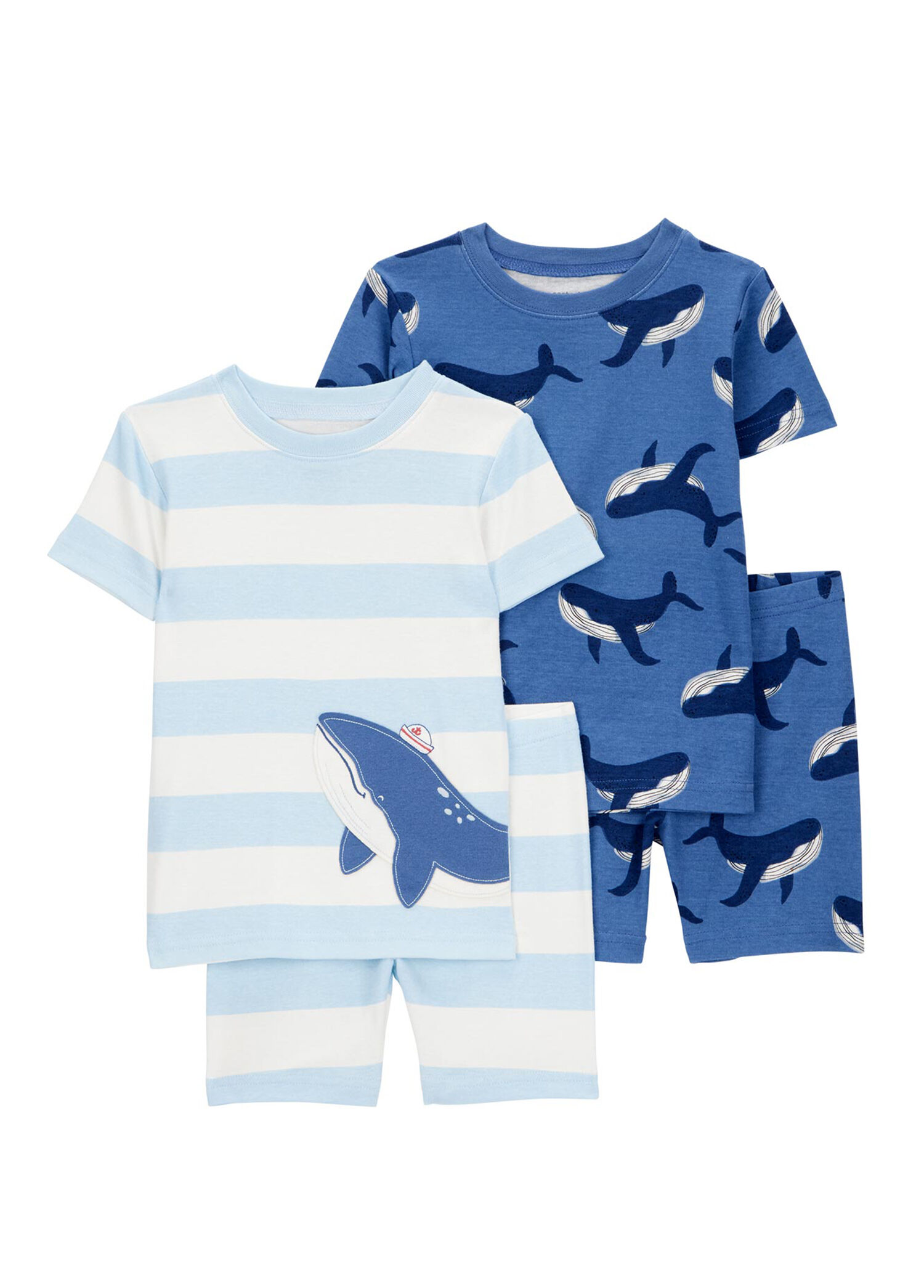 Renkli Kısa Kollu Erkek Çocuk 4'lü Pijama Set