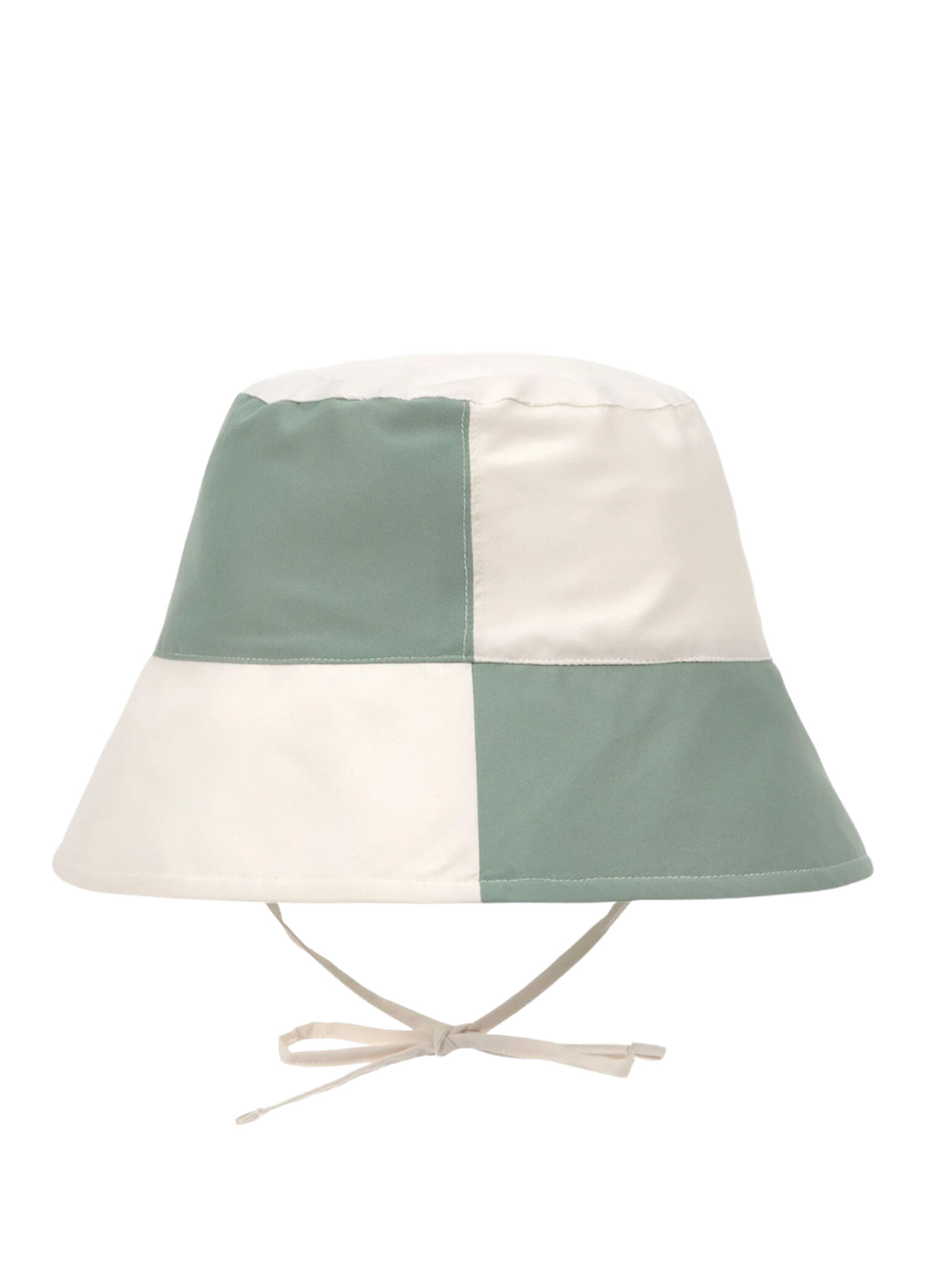 Checkerboard Green Sea Salt UV Korumalı Unisex Çocuk Kova Şapka