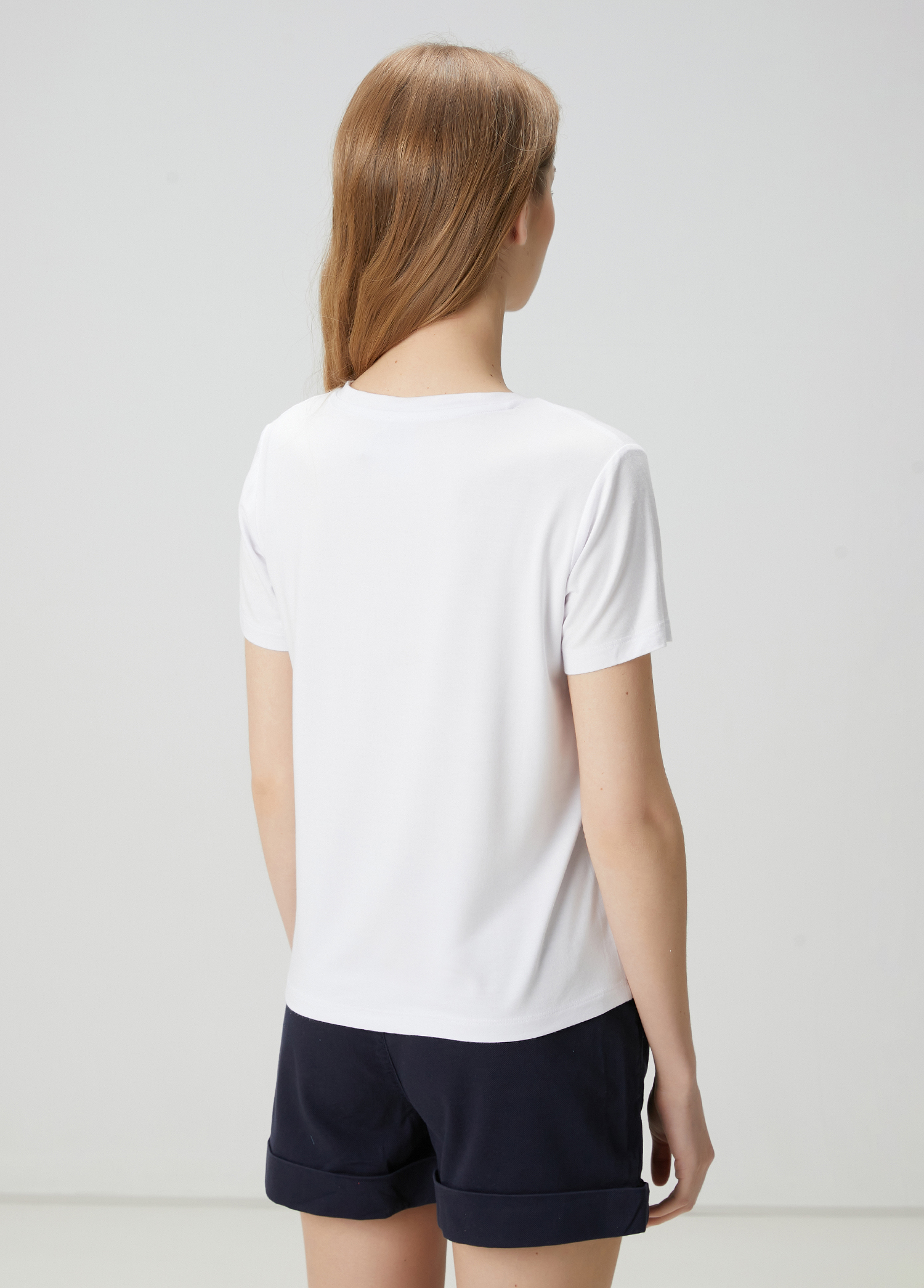 Beyaz Modal T-shirt_3