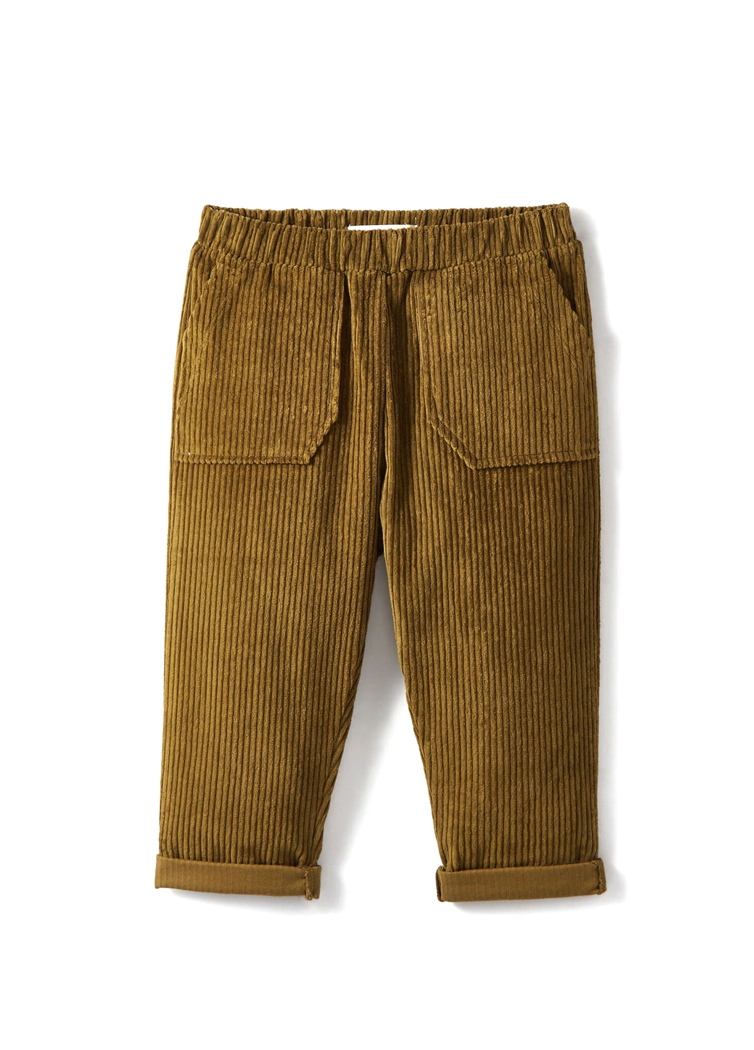 Haki Kadife Unisex Çocuk Pantolon