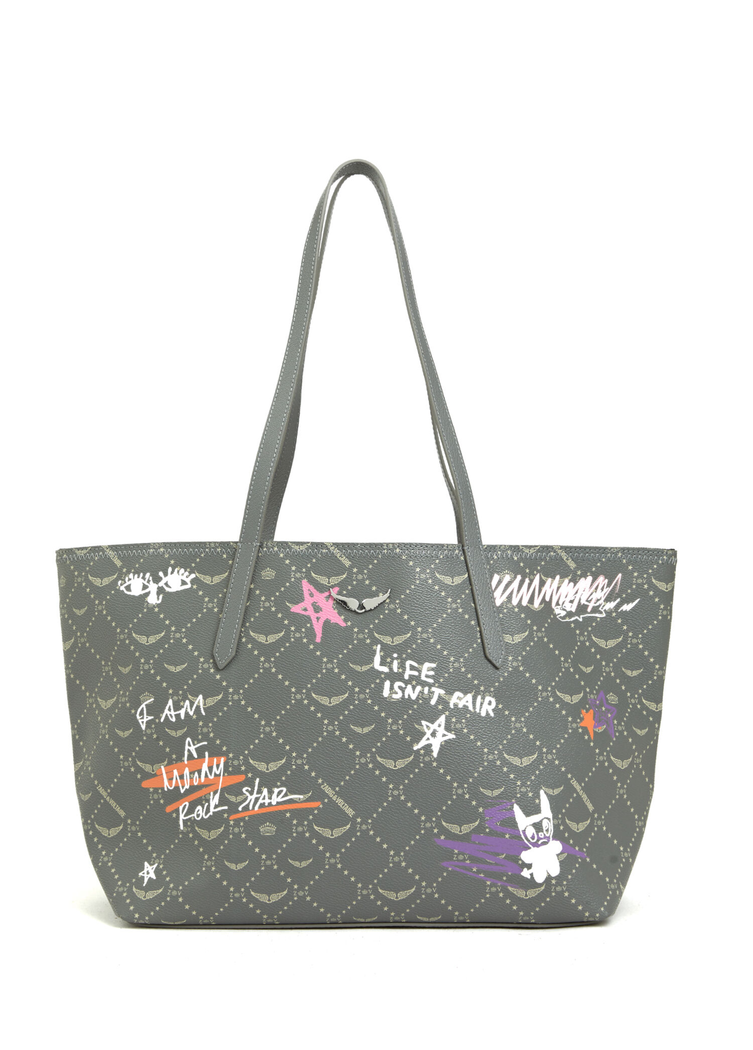 Zadig&Voltaire Z Shopper Monogram Gri Kadın Alışveriş Çantası