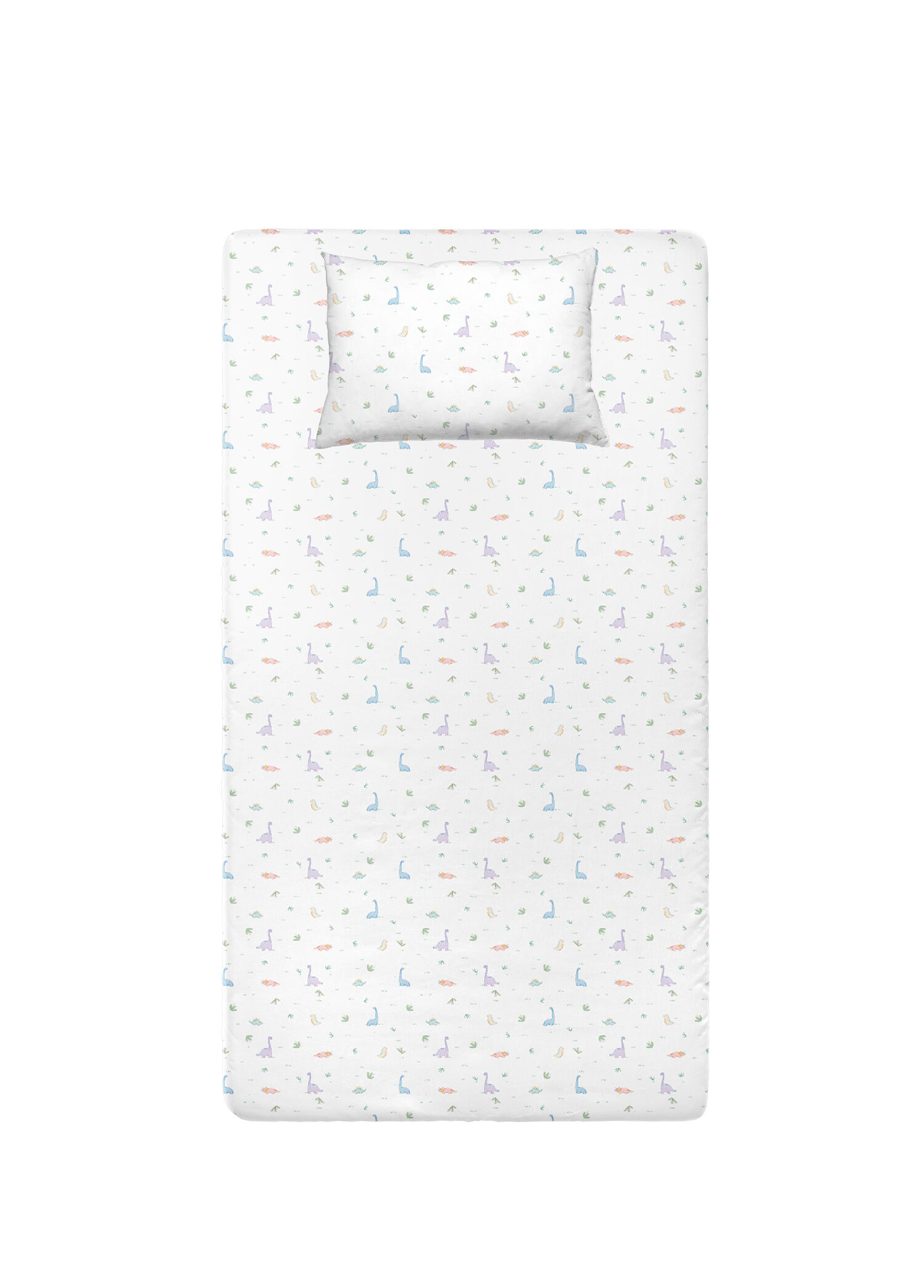 Dino Organik Pamuk Saten Bebek Çocuk Lastikli Çarşaf Seti 70 x 140 cm