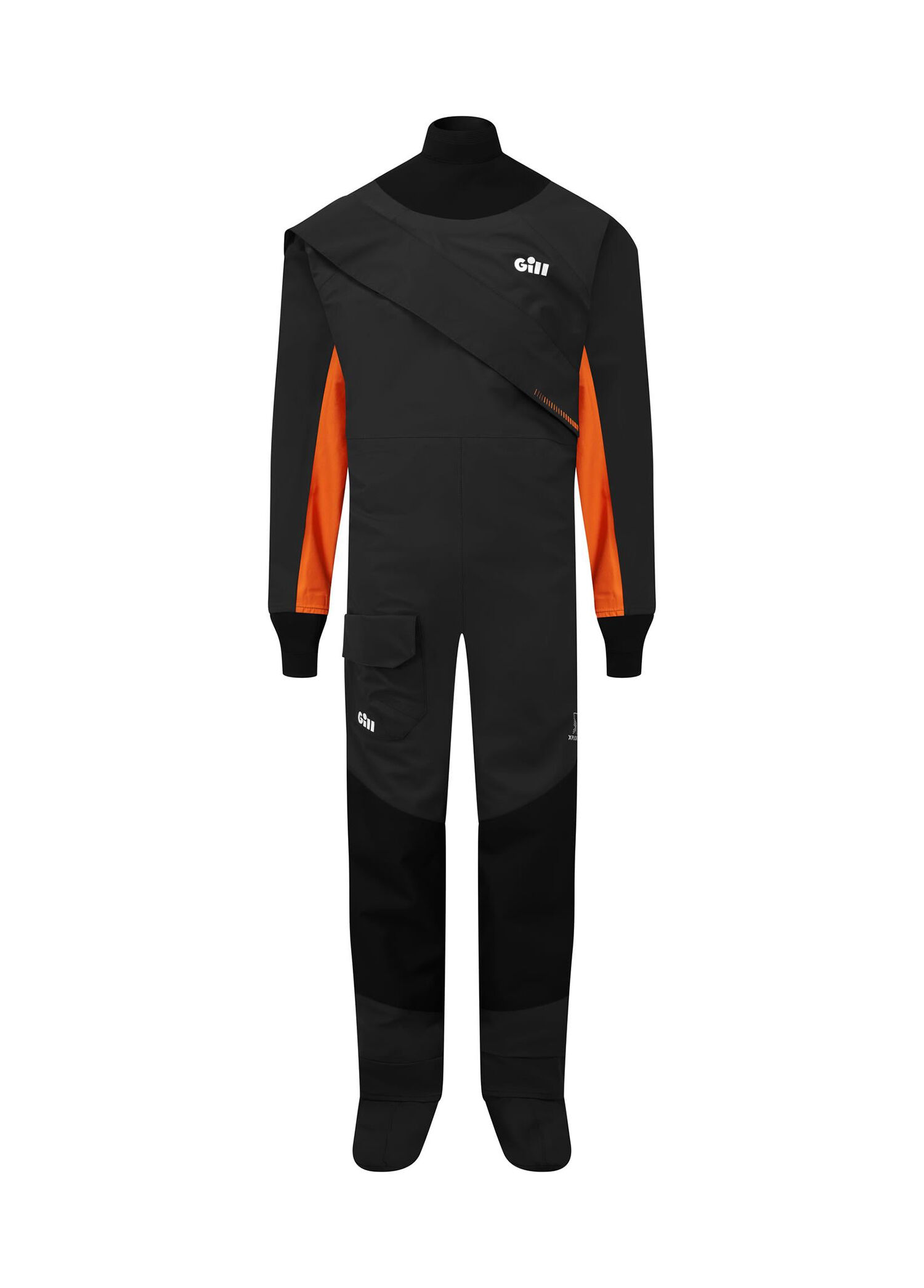 Junior Pro Black Orange Unisex Çocuk Dry Suit Deniz Tulumu