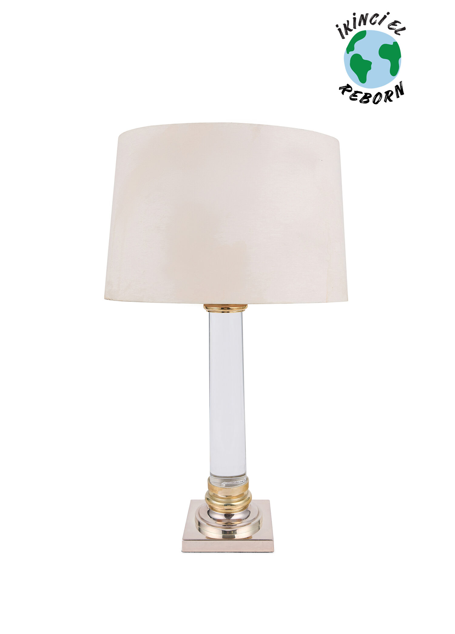 Vintage Restoration Hardware Lüsit Pirinç Kaplama Abajur