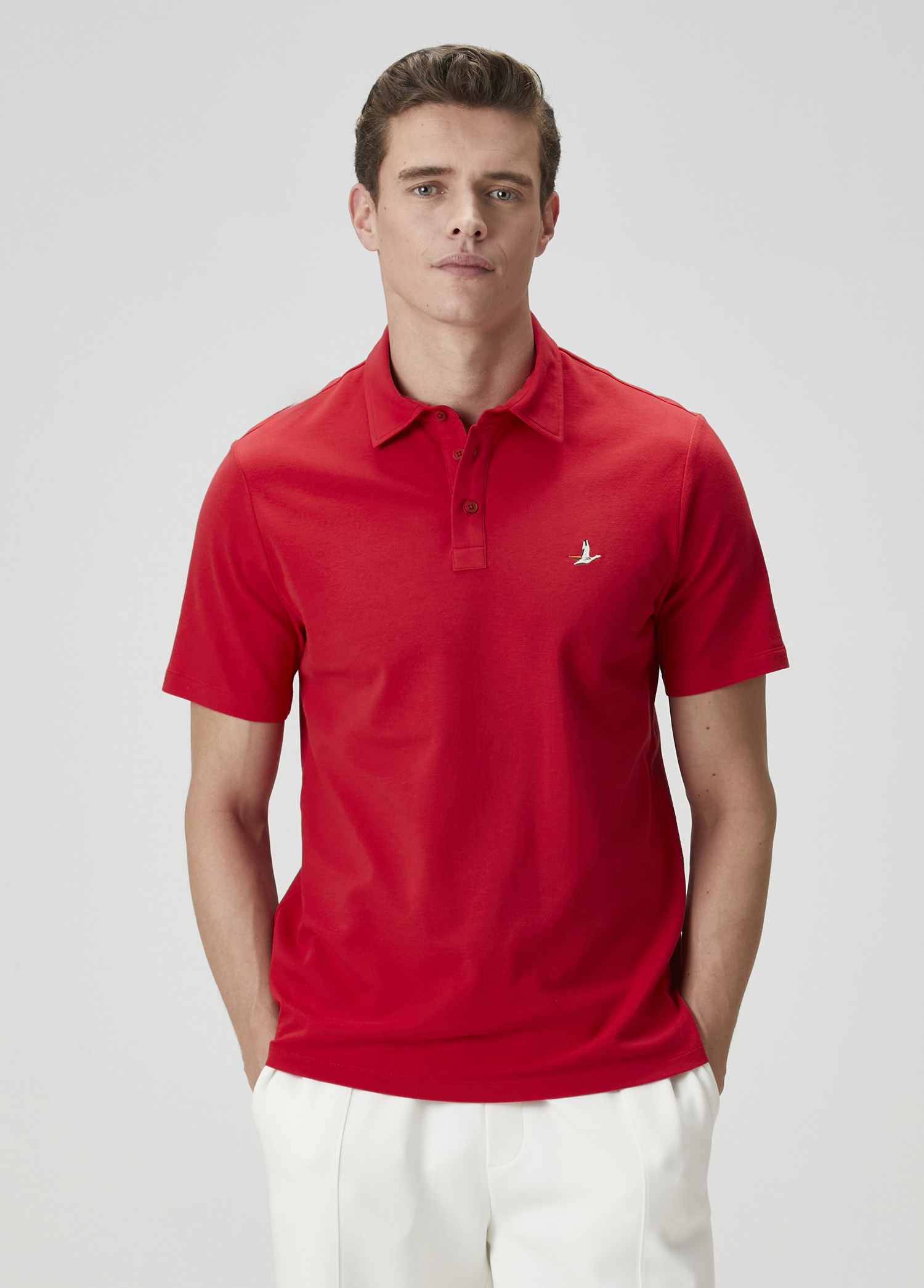 Comfort Fit Kırmızı Polo Yaka T-shirt