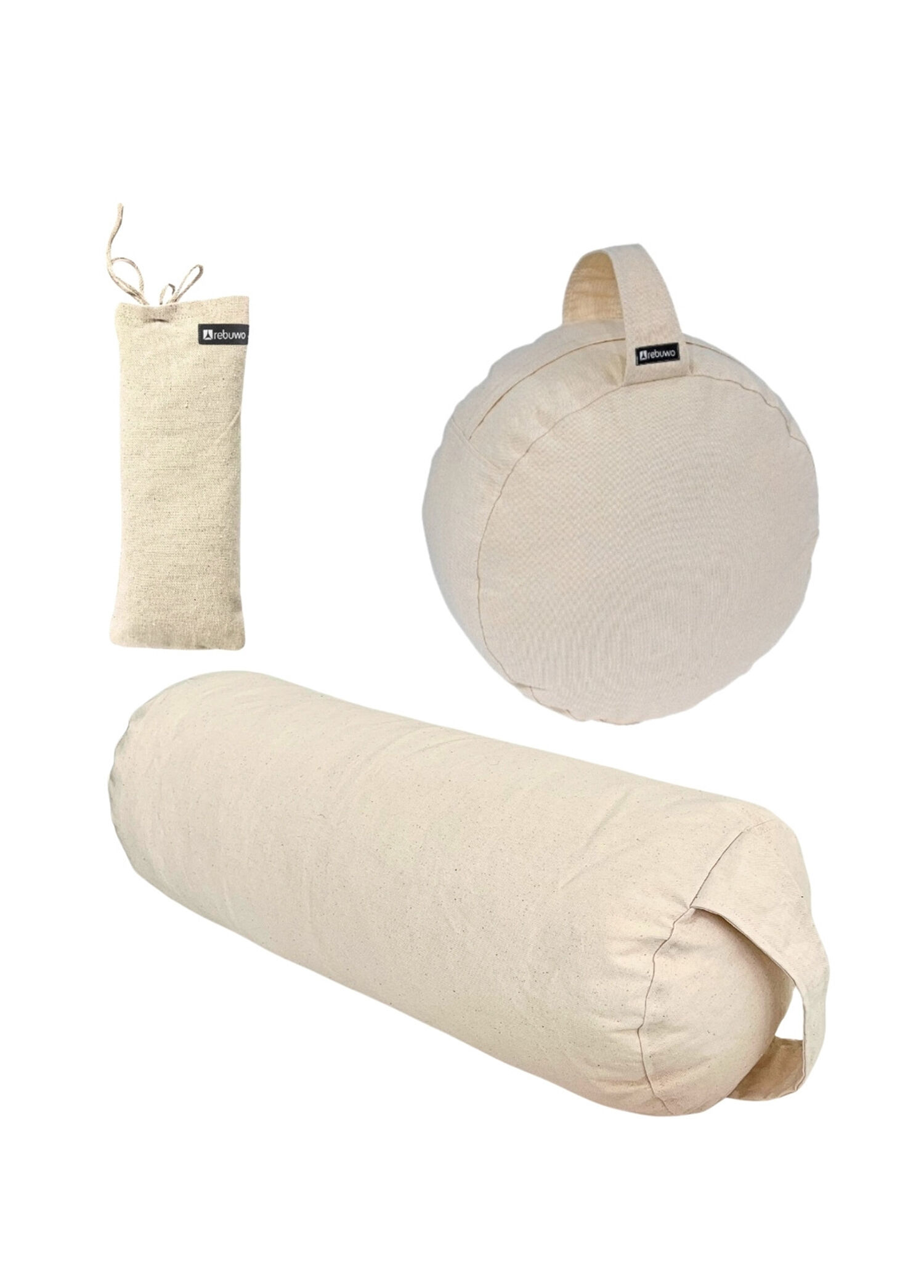 Yoga Minderi + Bolster + Lavantalı Göz Yastığı 3’lü Yoga ve Meditasyon Destek Seti