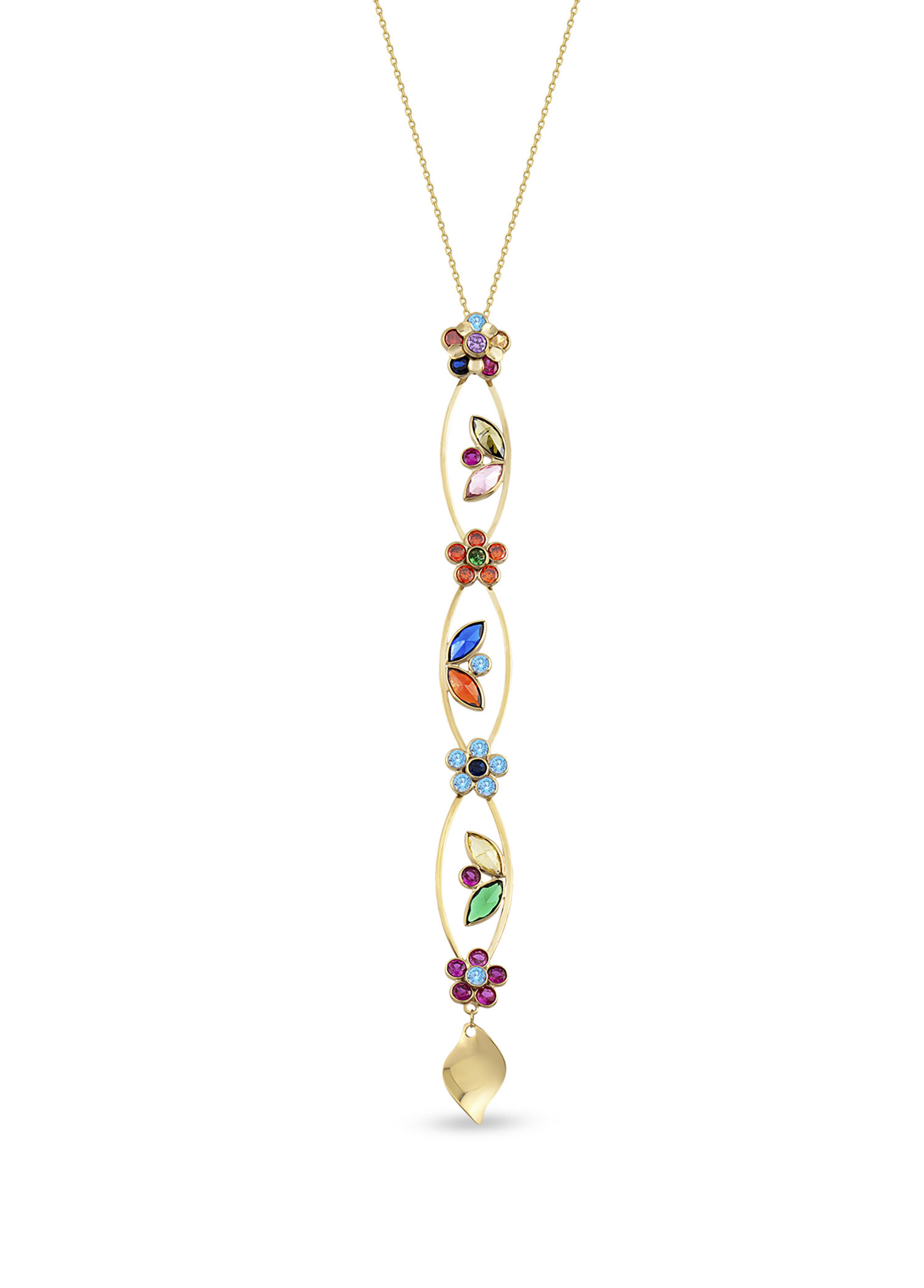 Hedera Multicolor 14 Ayar Altın Kadın Kolye